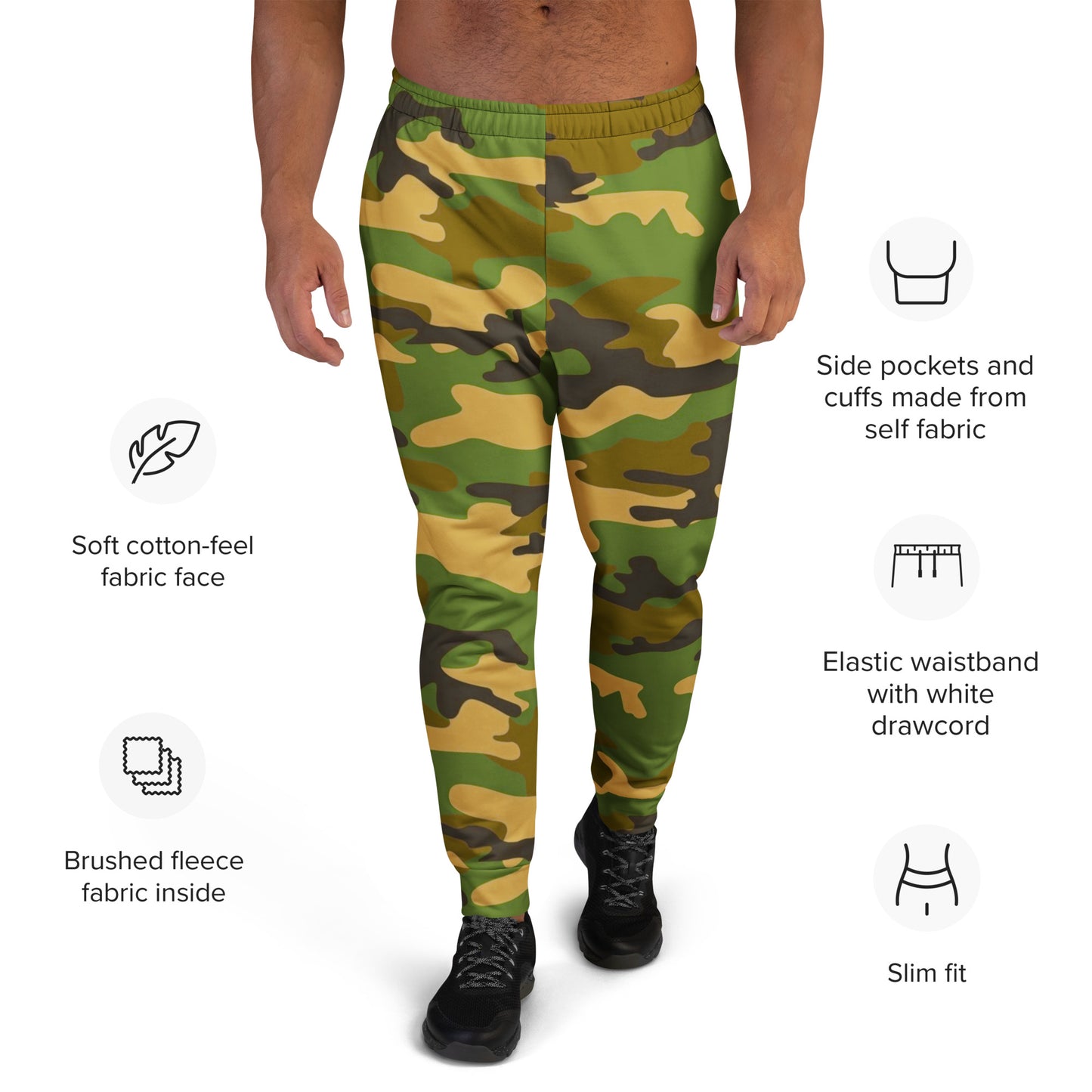Camo Men's Joggers - Activewear Well