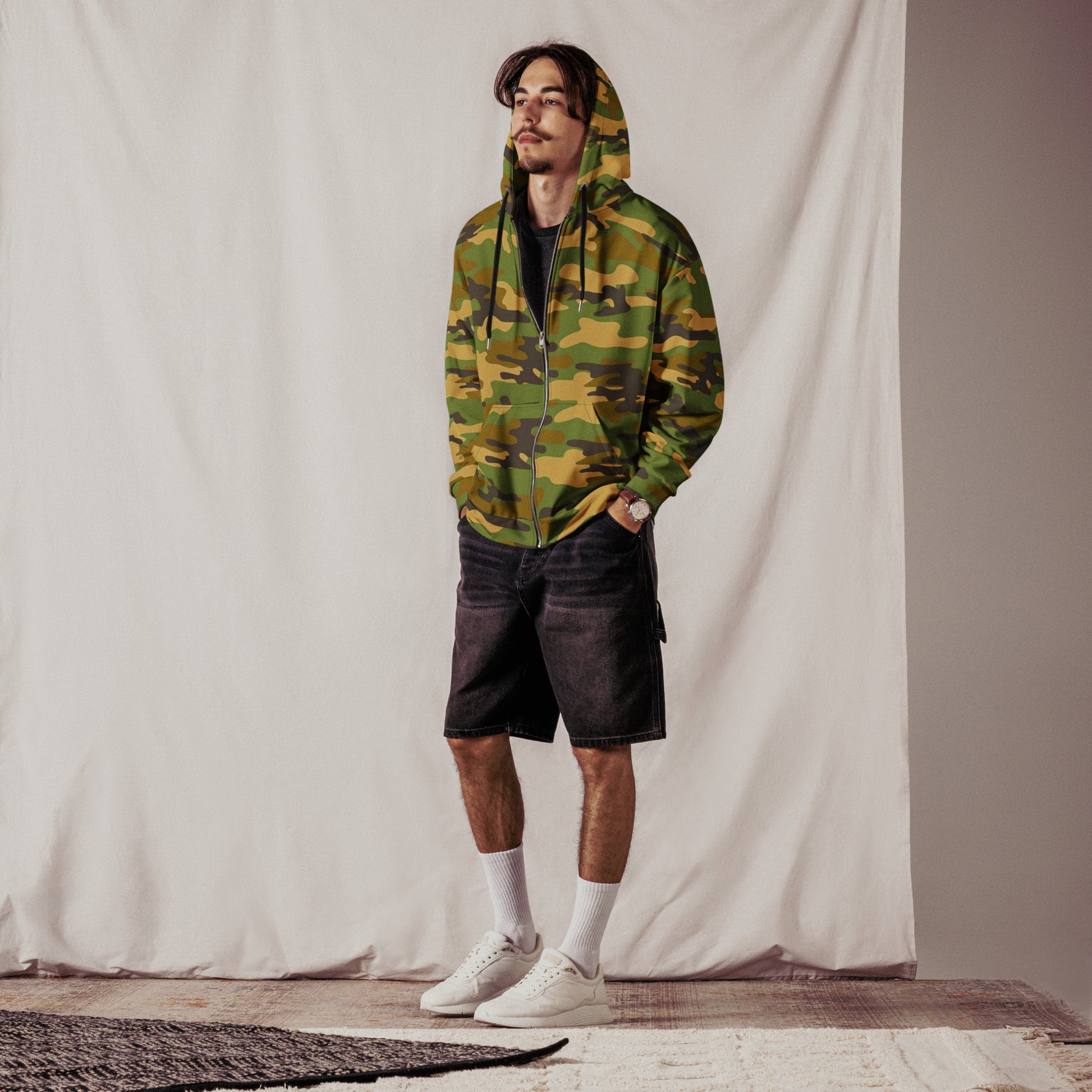 Camo Unisex Zip Hoodie - Activewear Well