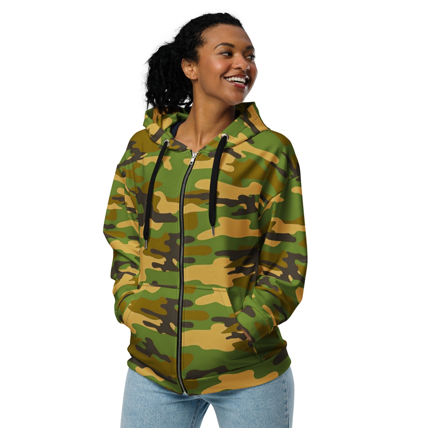 Camo Unisex Zip Hoodie - Activewear Well