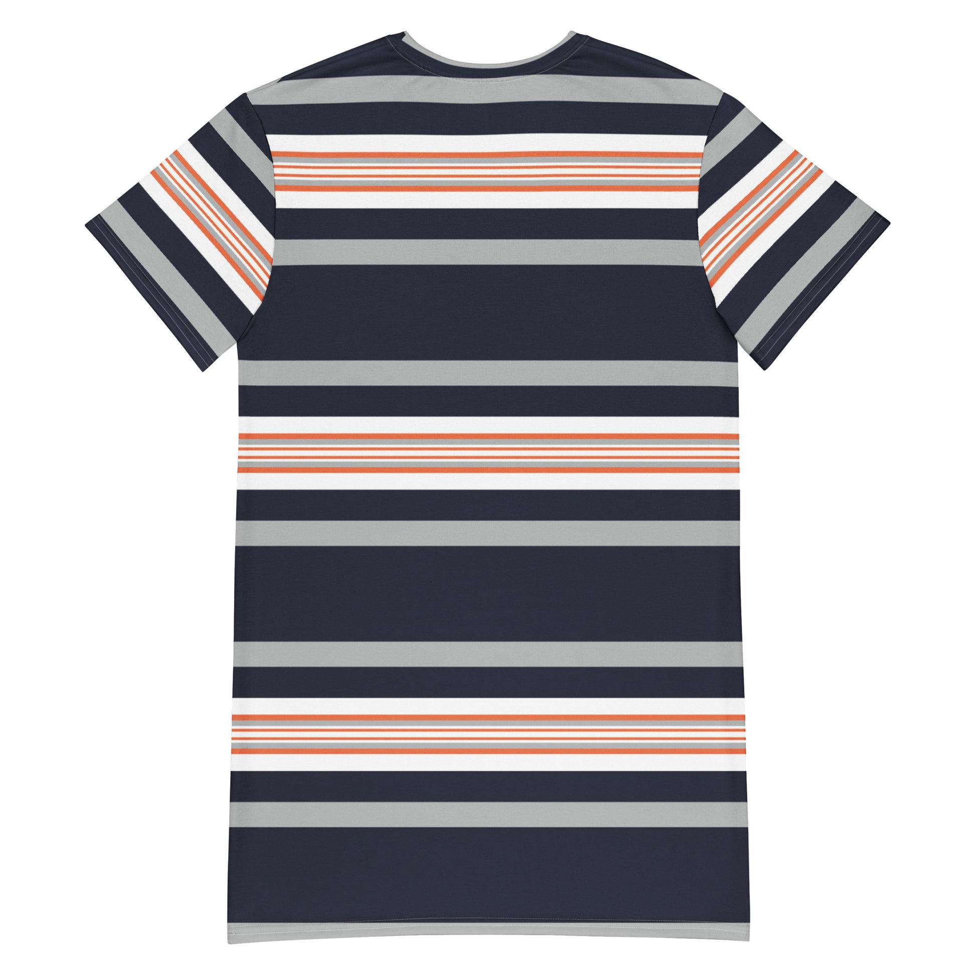 Grey Striped T-Shirt Dress - Activewear Well