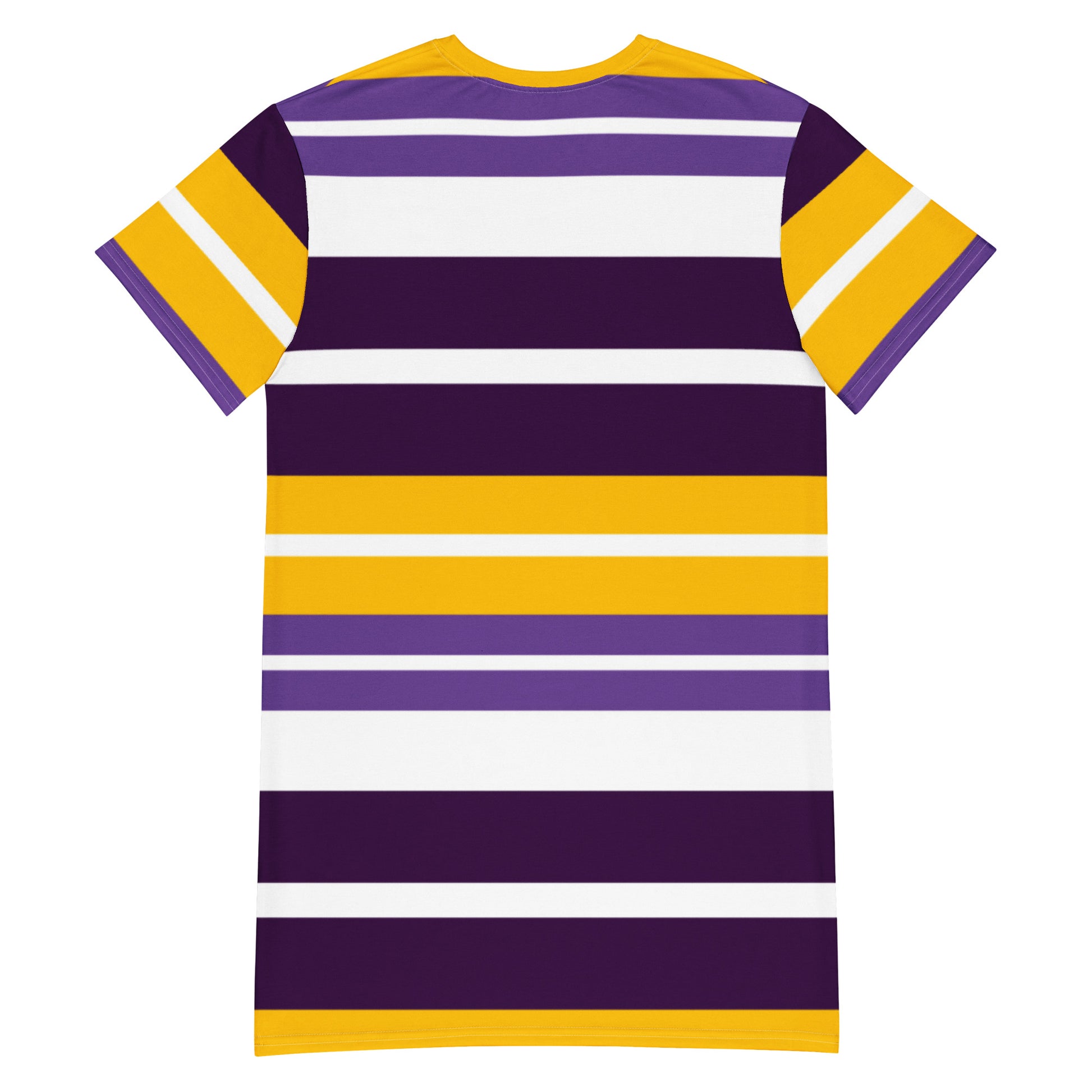 Women.s Purple Striped T-Shirt Dress - Activewear Well