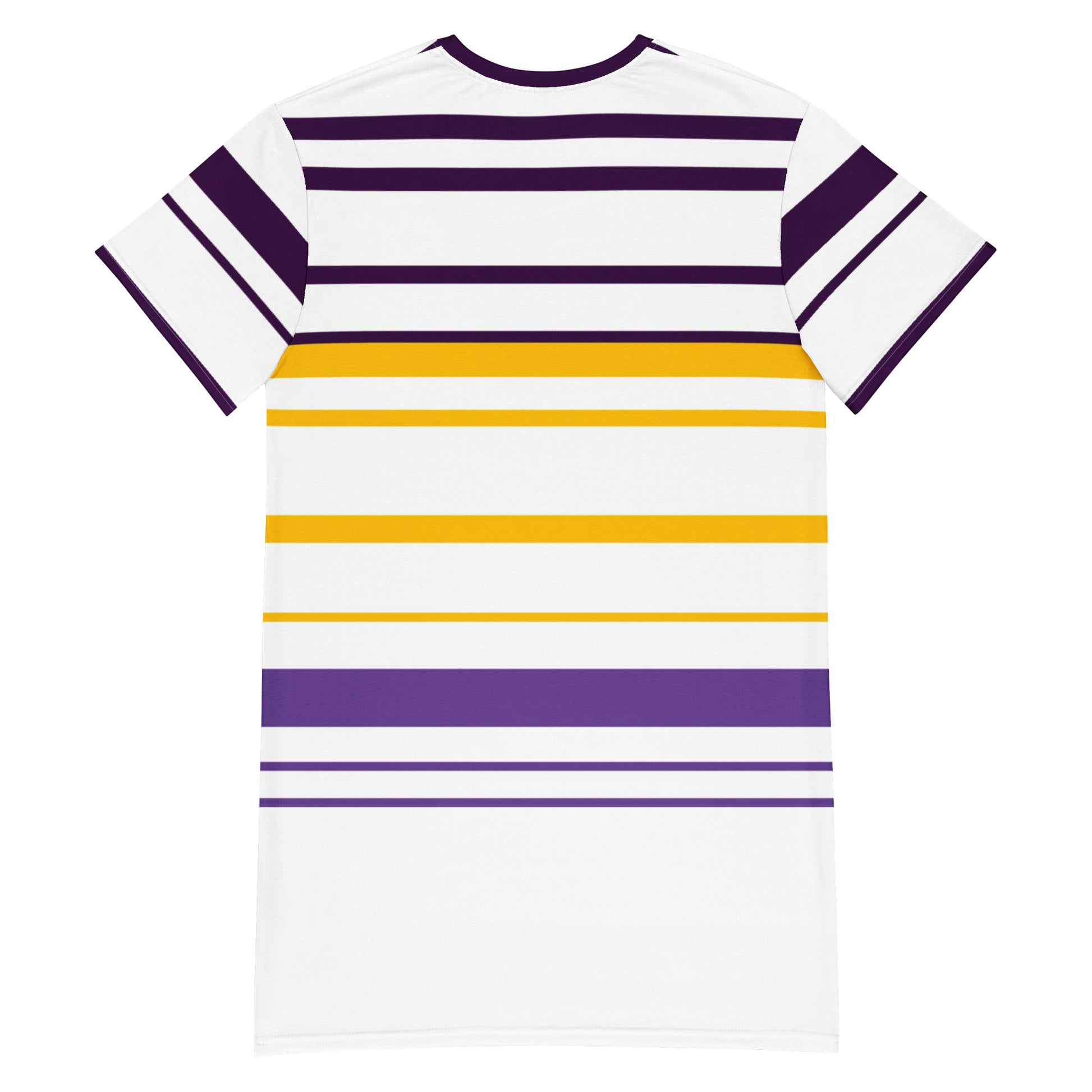 yellow stripe shirt dress Yellow Striped T-Shirt Dress 2XL / Striped
