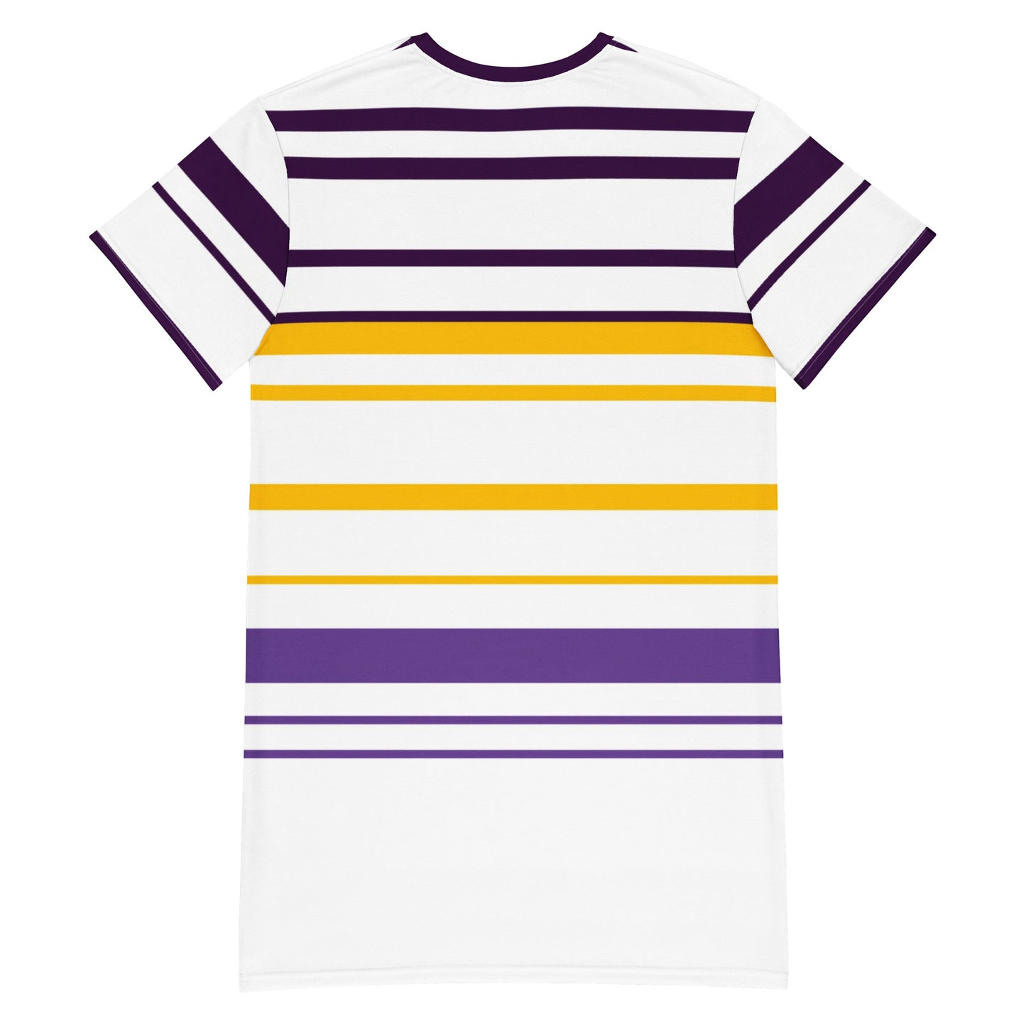 Yellow Striped T-Shirt Dress - Activewear Well