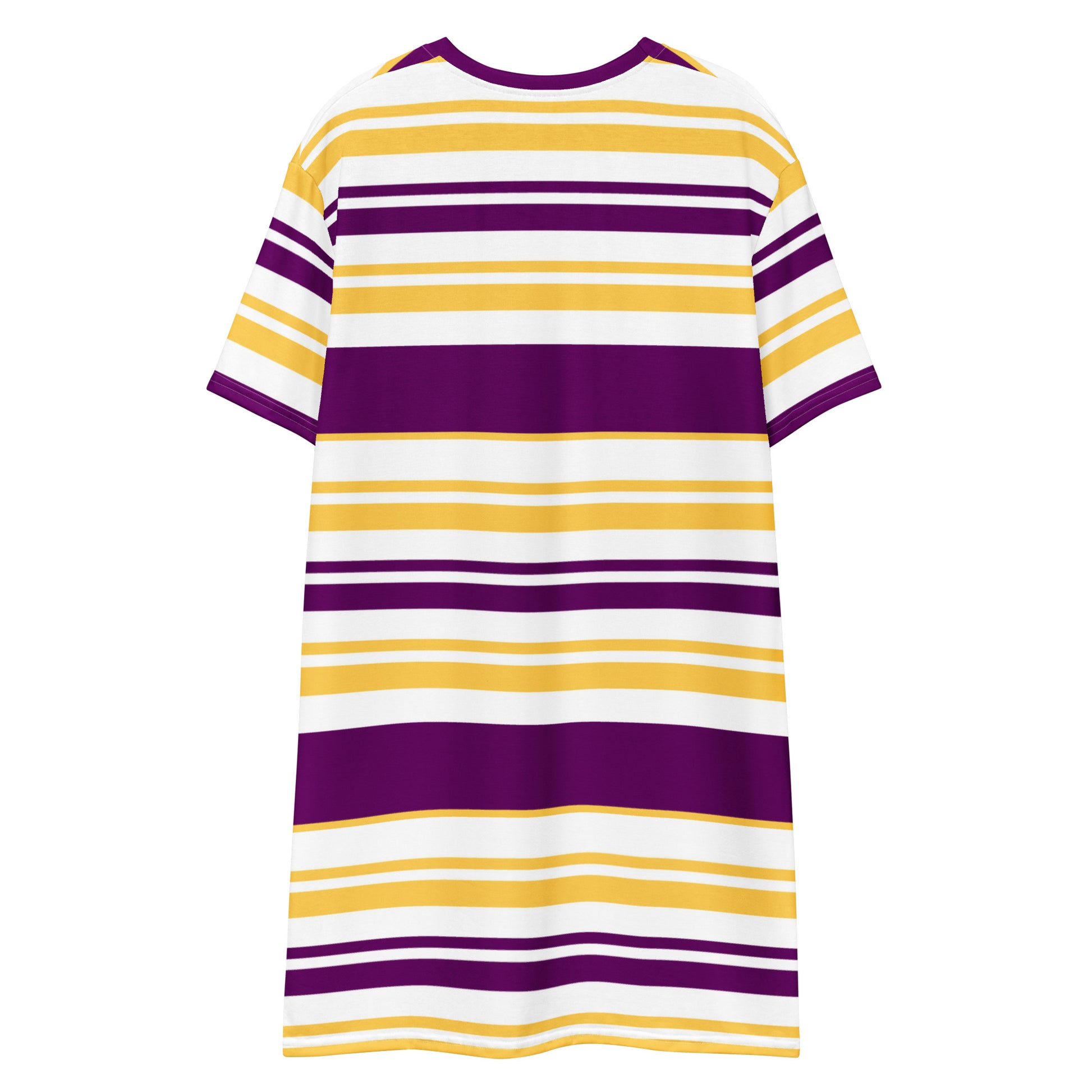 Purple Striped T-shirt Dress - Activewear Well