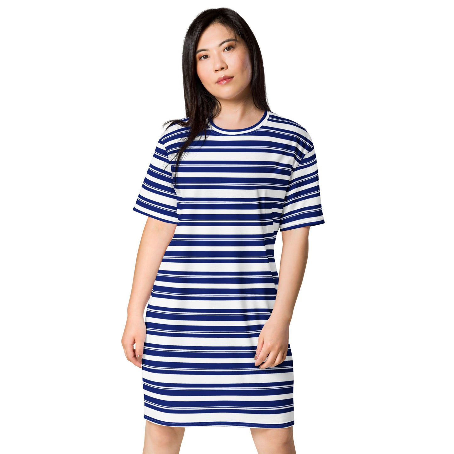 Women's Striped T-Shirt Dress - Activewear Well