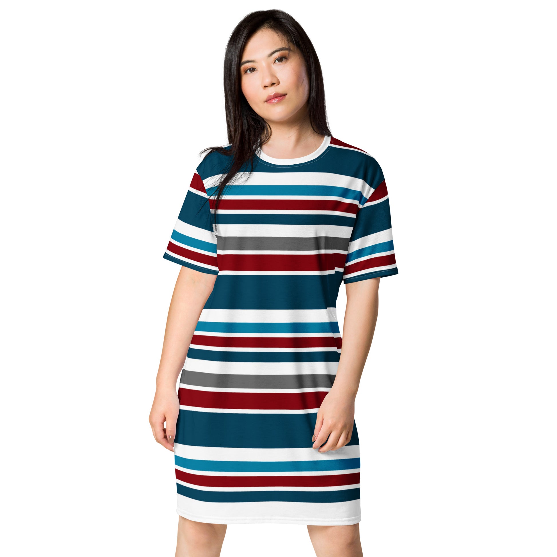 Striped T-Shirt Dress - Activewear Well