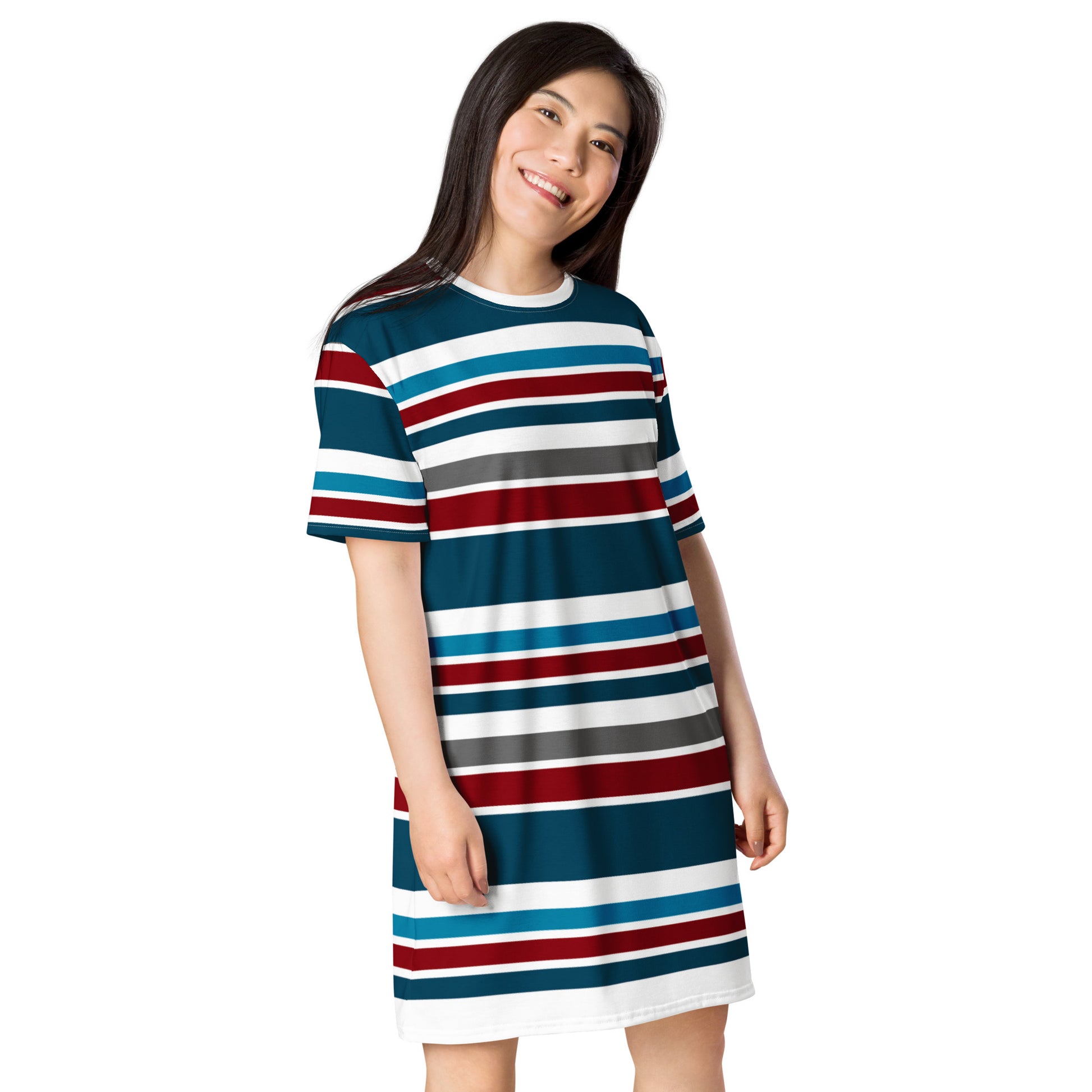 Striped T-Shirt Dress - Activewear Well