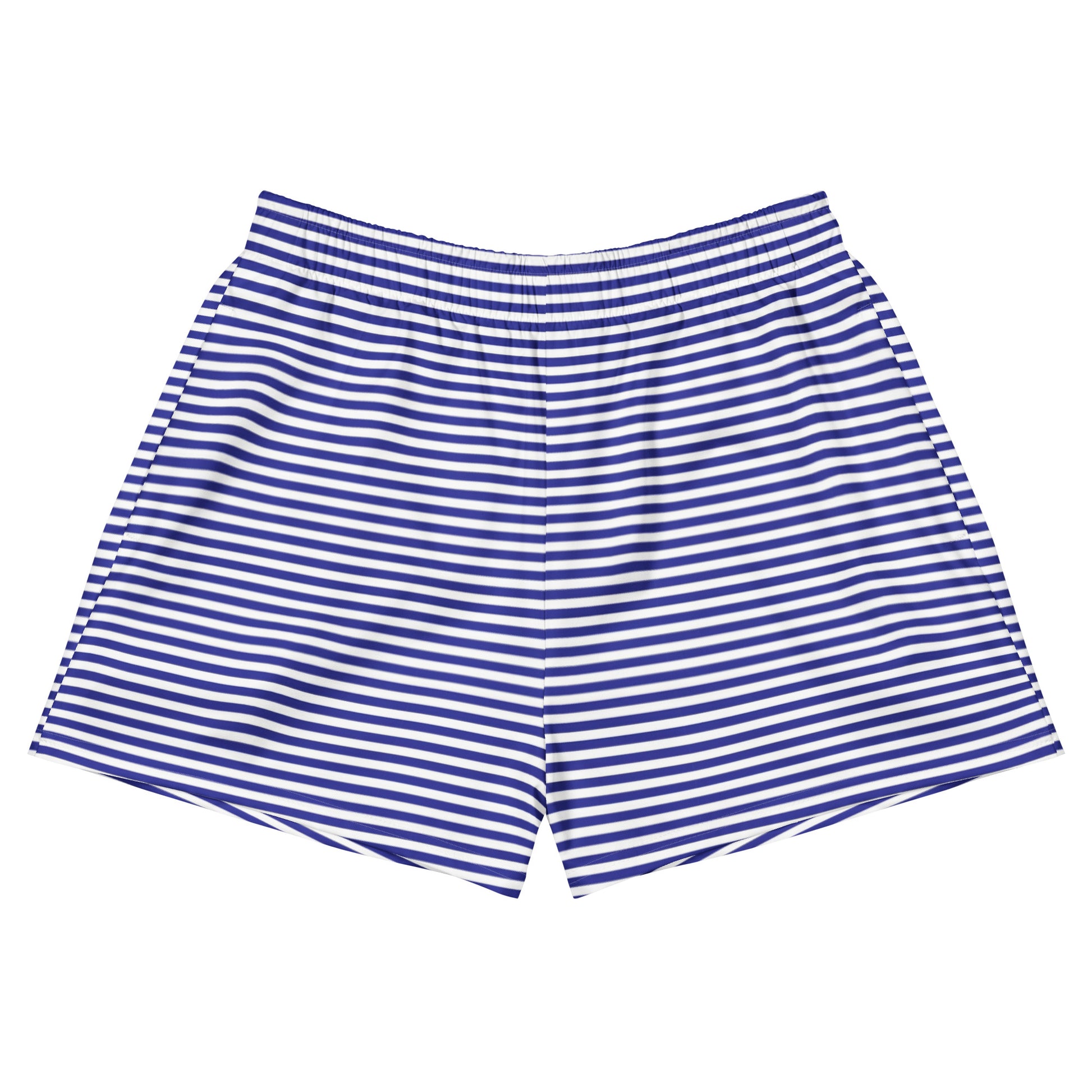 Unisex Blue Striped Athletic Shorts - Activewear Well