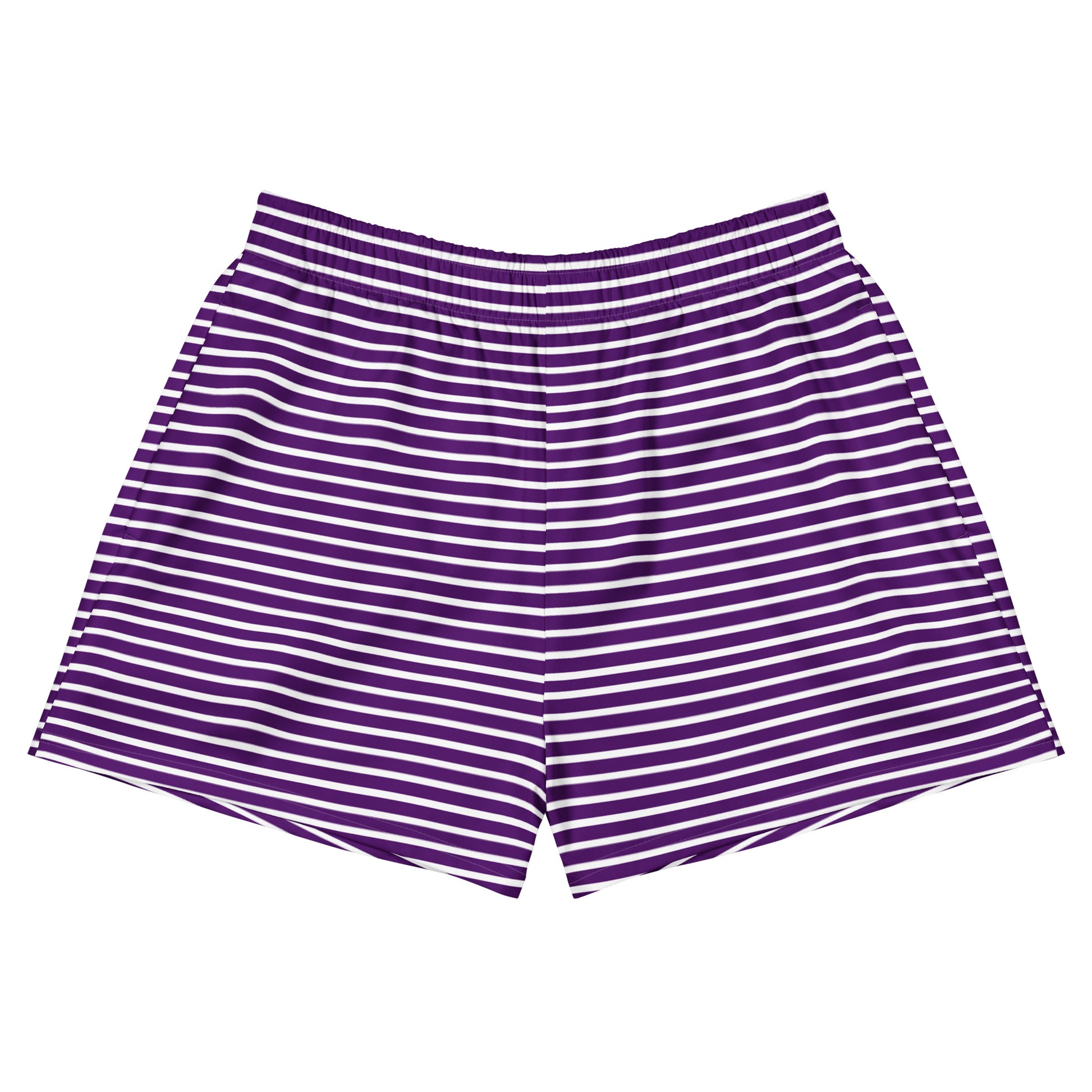 Unisex Purple Stripe Athletic Shorts - Activewear Well
