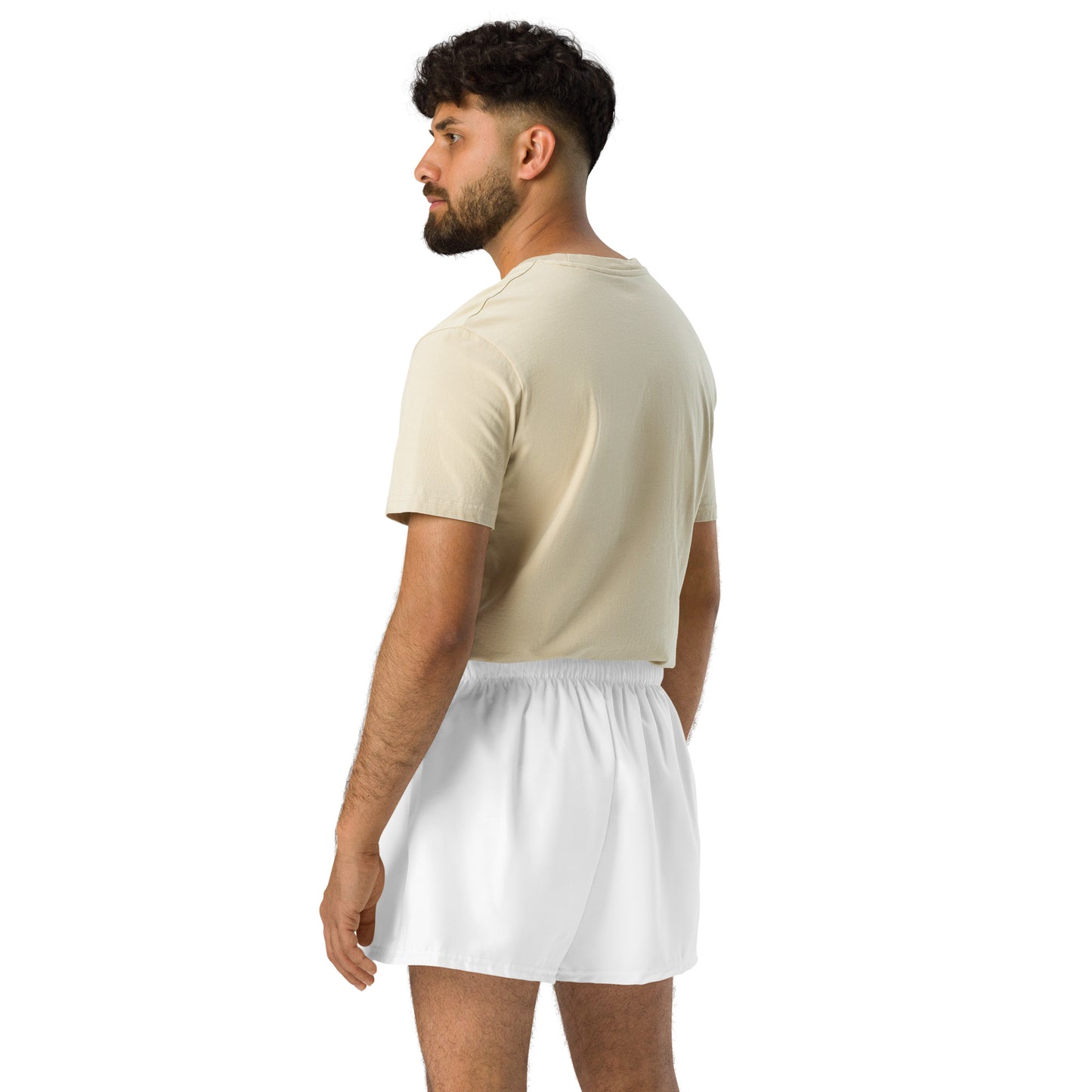 White Unisex Athletic Shorts