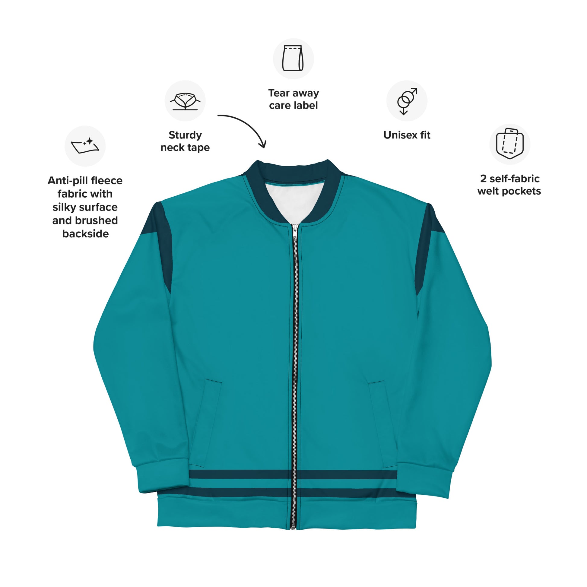 Running Unisex Bomber Jacket - Activewear Well