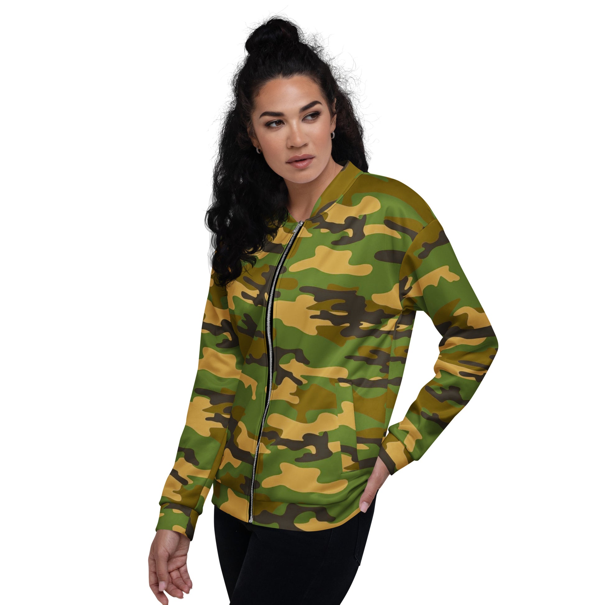 Camo Unisex Bomber Jacket - Activewear Well