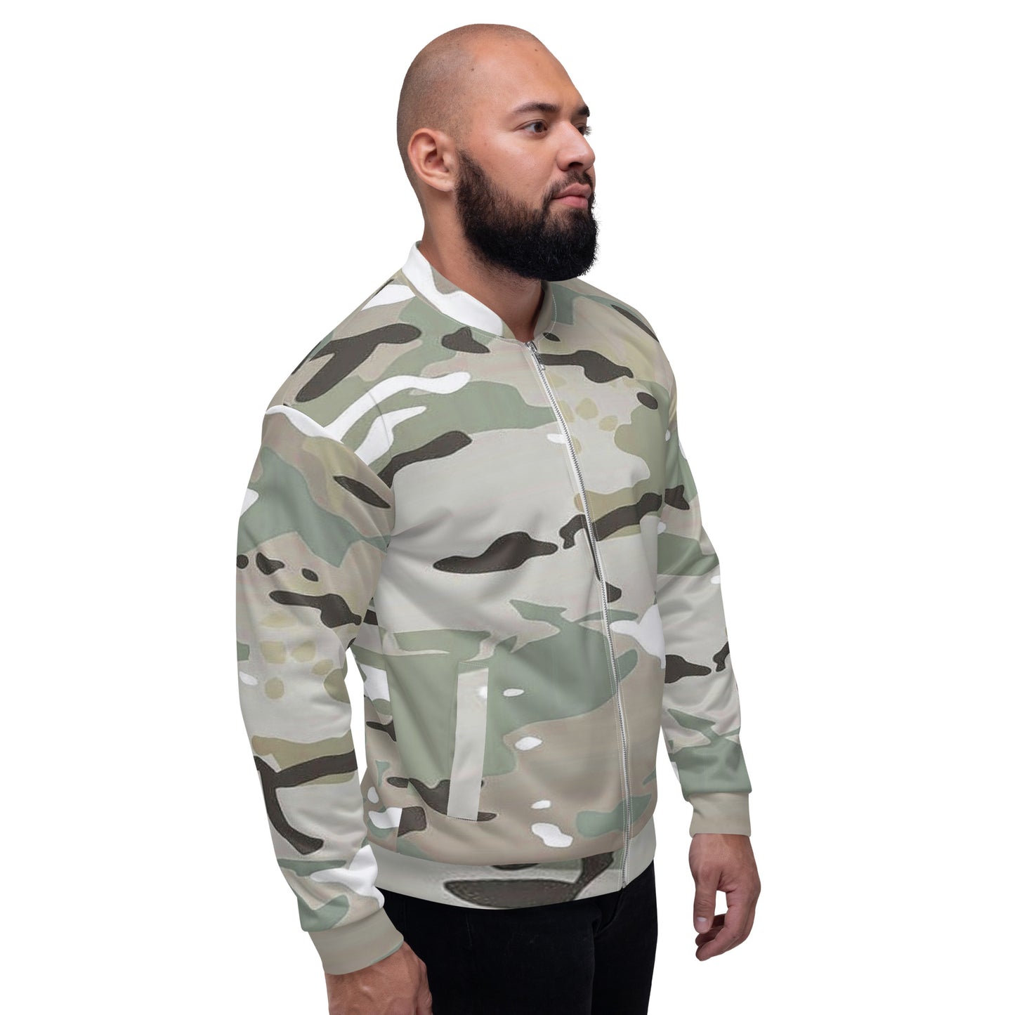 Desert Camo Unisex Bomber Jacket - Activewear Well
