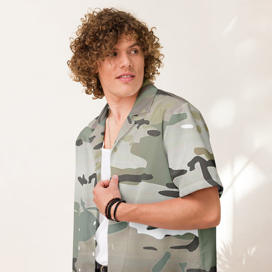 Desert Camo Unisex Button Shirt - Activewear Well