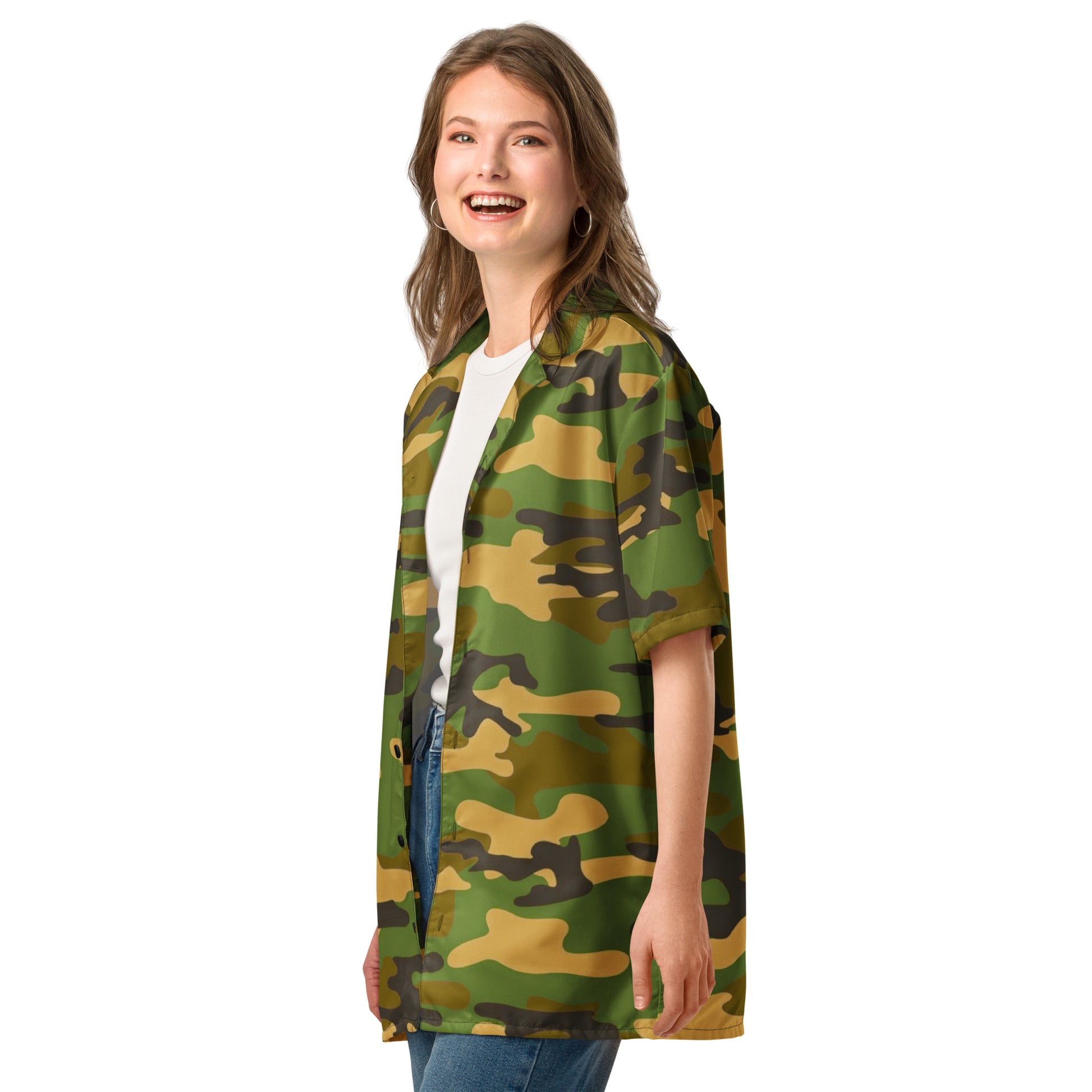 Camo Unisex Button Shirt - Activewear Well