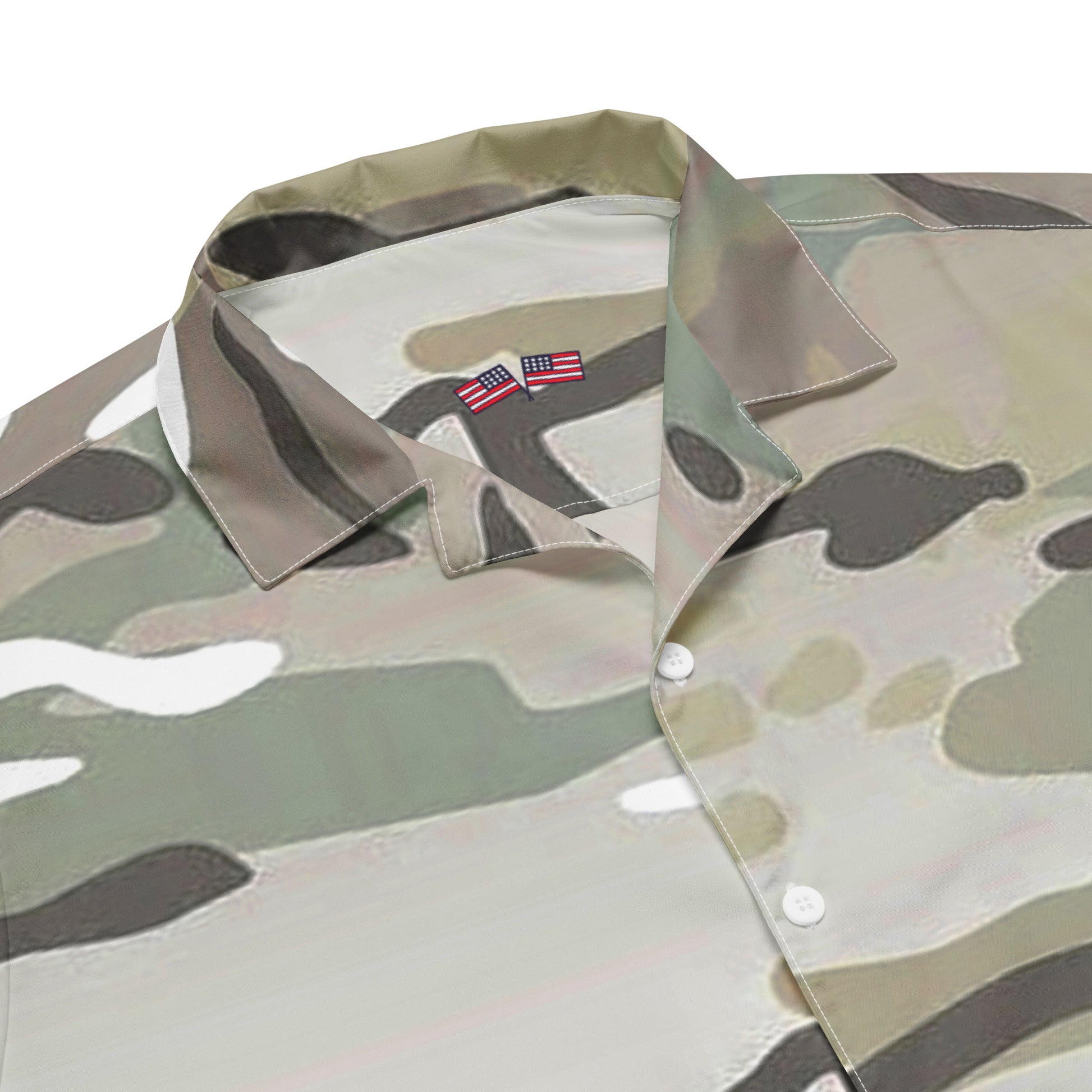 Desert Camo Unisex Button Shirt - Activewear Well