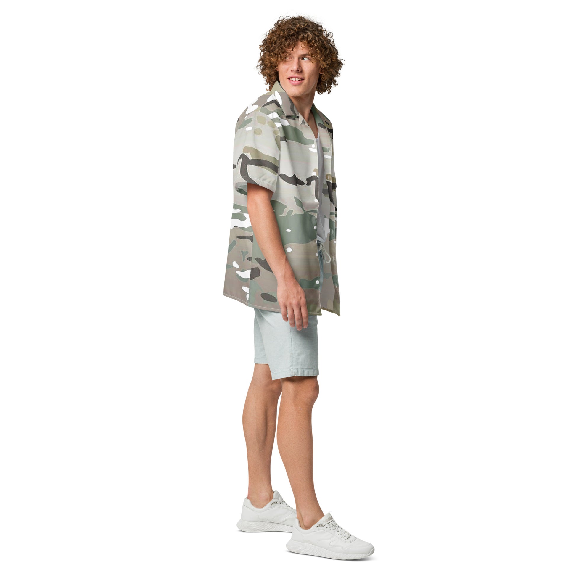 Desert Camo Unisex Button Shirt - Activewear Well