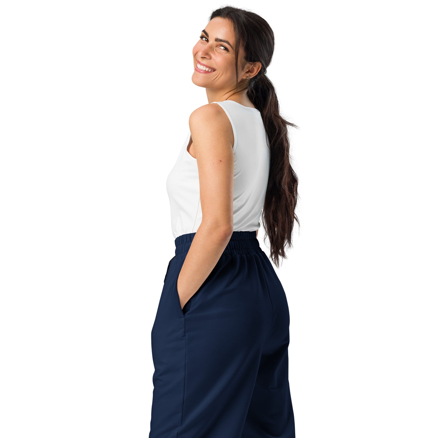 Navy Wide-Leg Joggers - Activewear Well