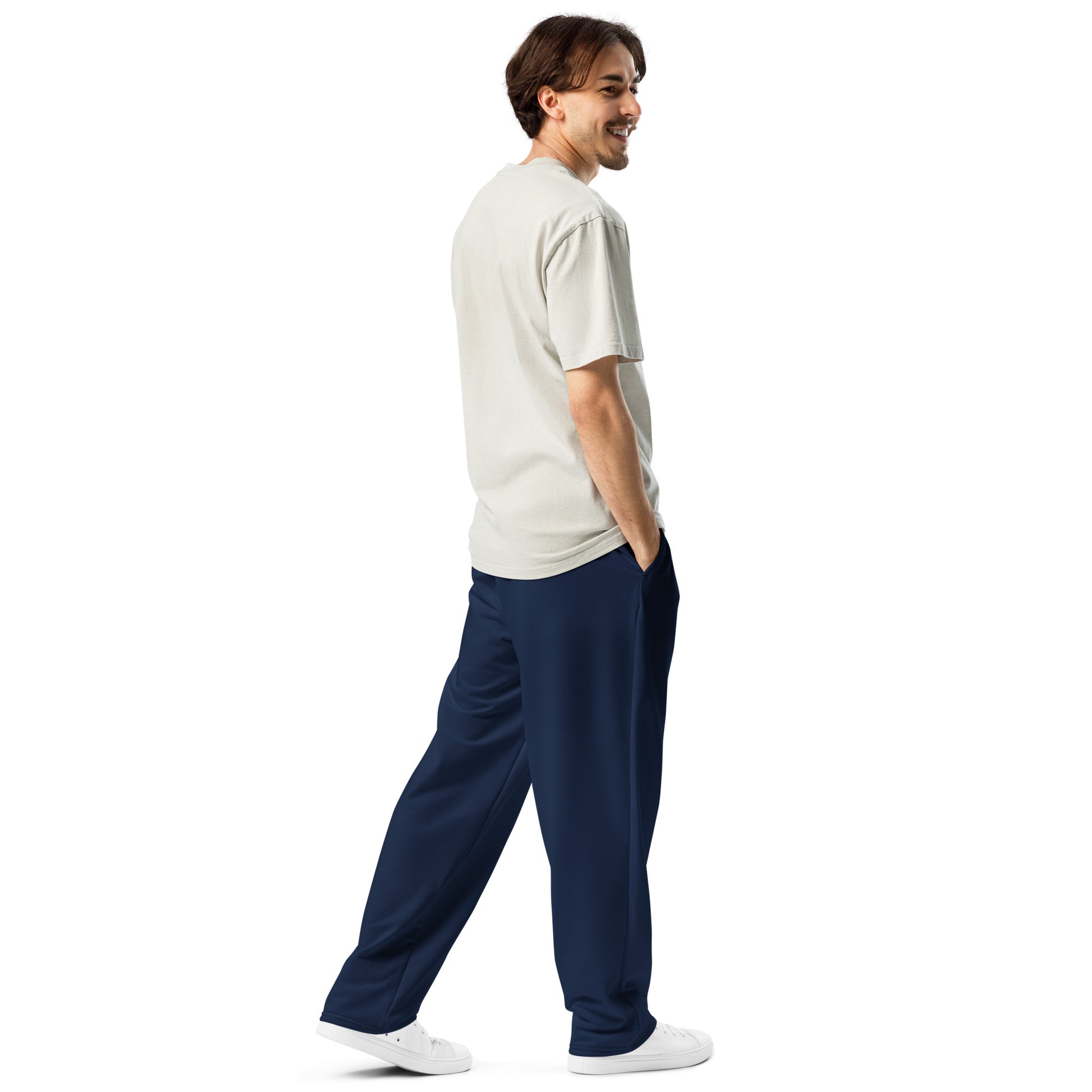 Navy Wide-Leg Joggers - Activewear Well
