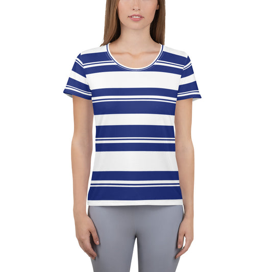 Women's  Striped Athletic T-Shirt - Activewear Well