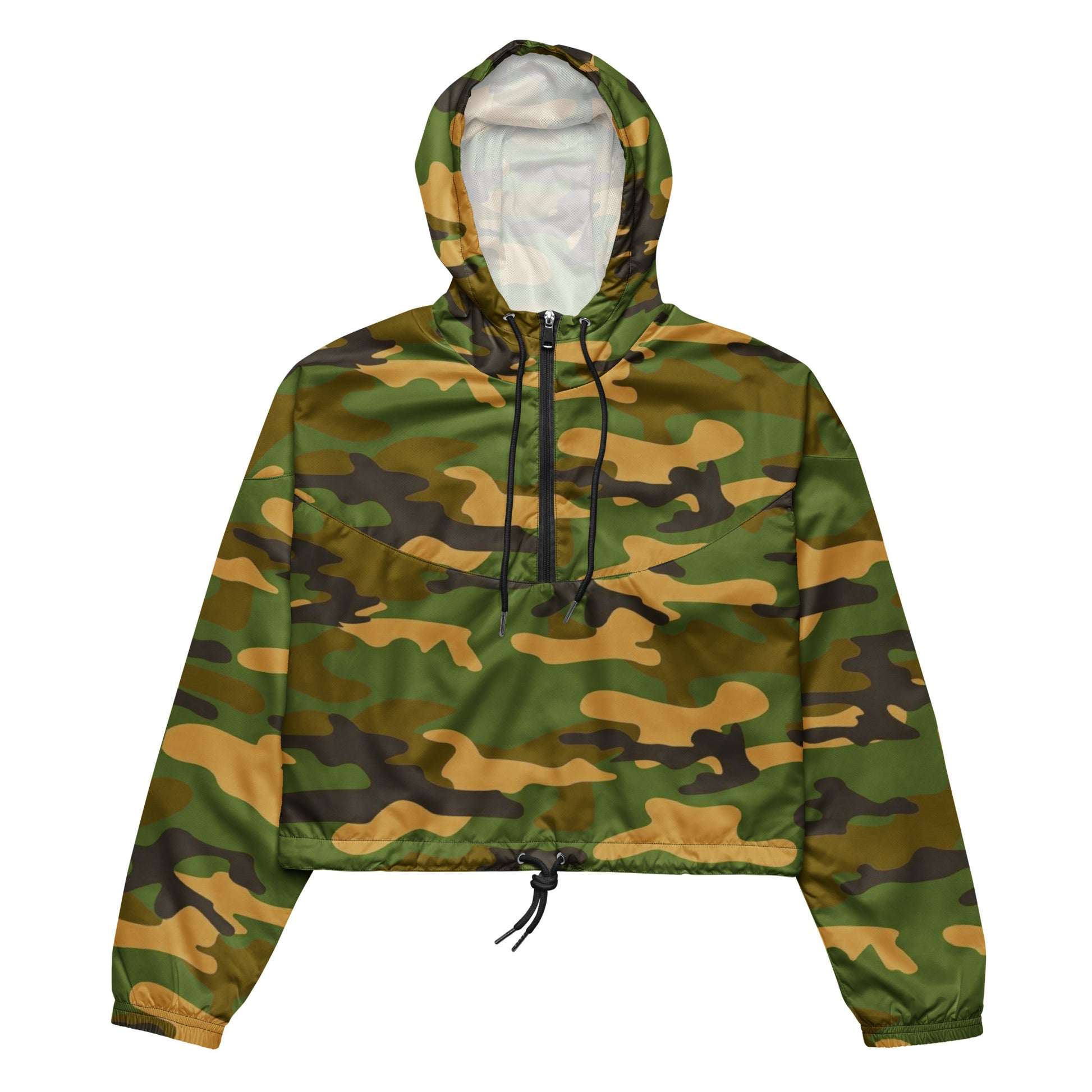 Women’s  Cropped Camo Windbreaker - Activewear Well