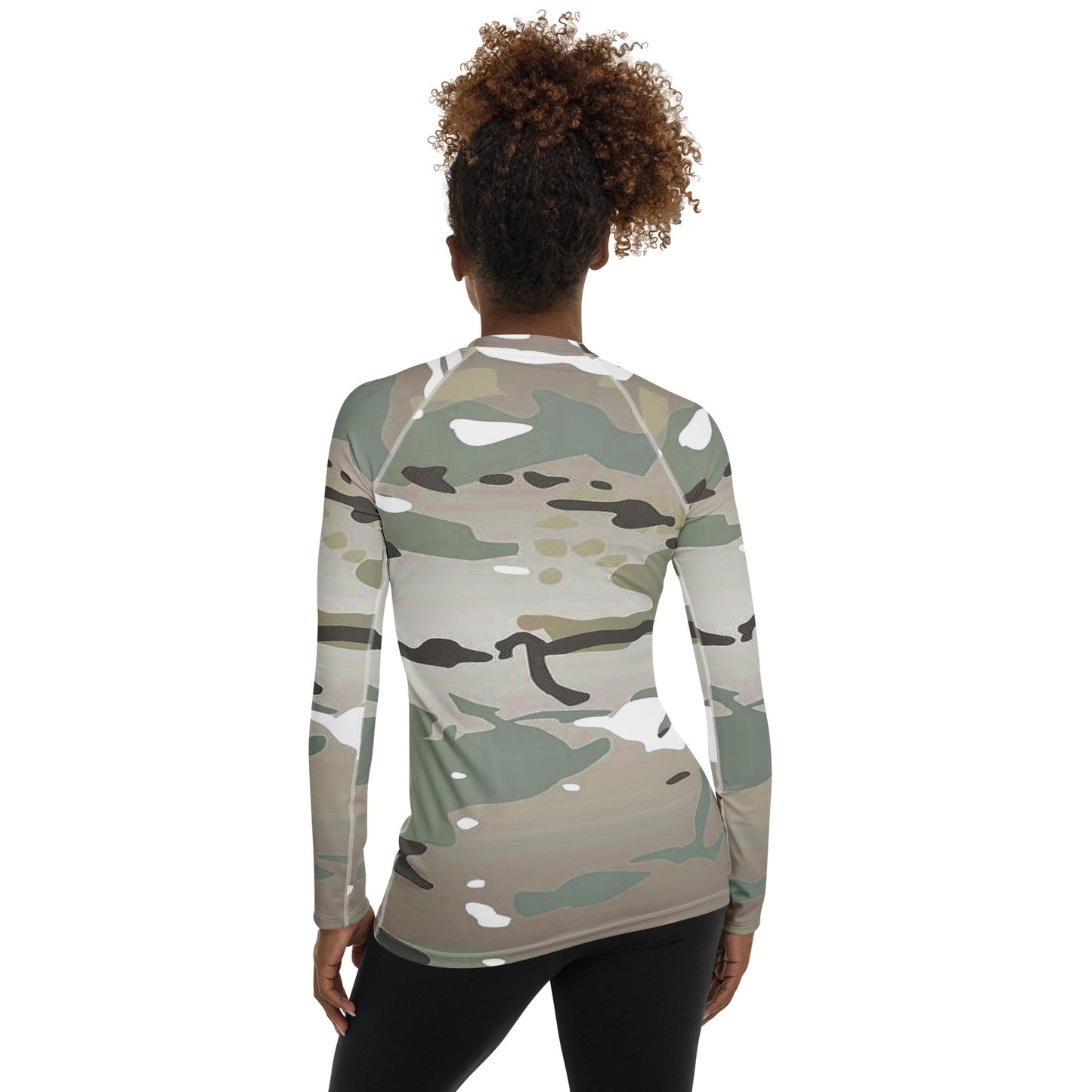 Desert Camo Women's Rash Guard - Activewear Well