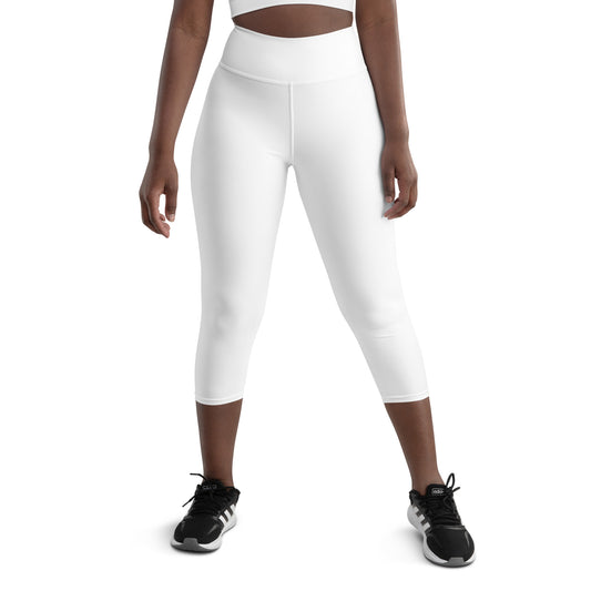 White Yoga Capri Leggings - Activewear Well