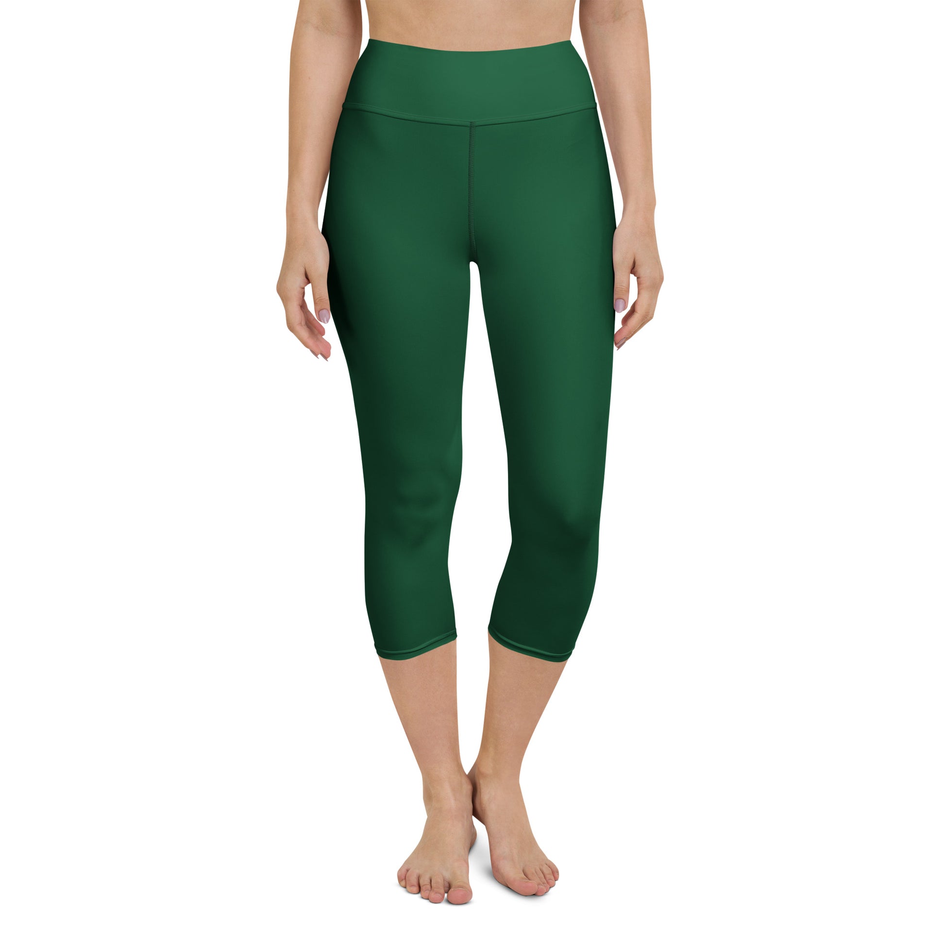 Forest Green Yoga Capri Leggings - Activewear Well