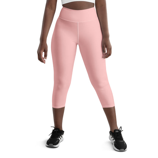 Neutral Pink Yoga Capri Leggings - Activewear Well