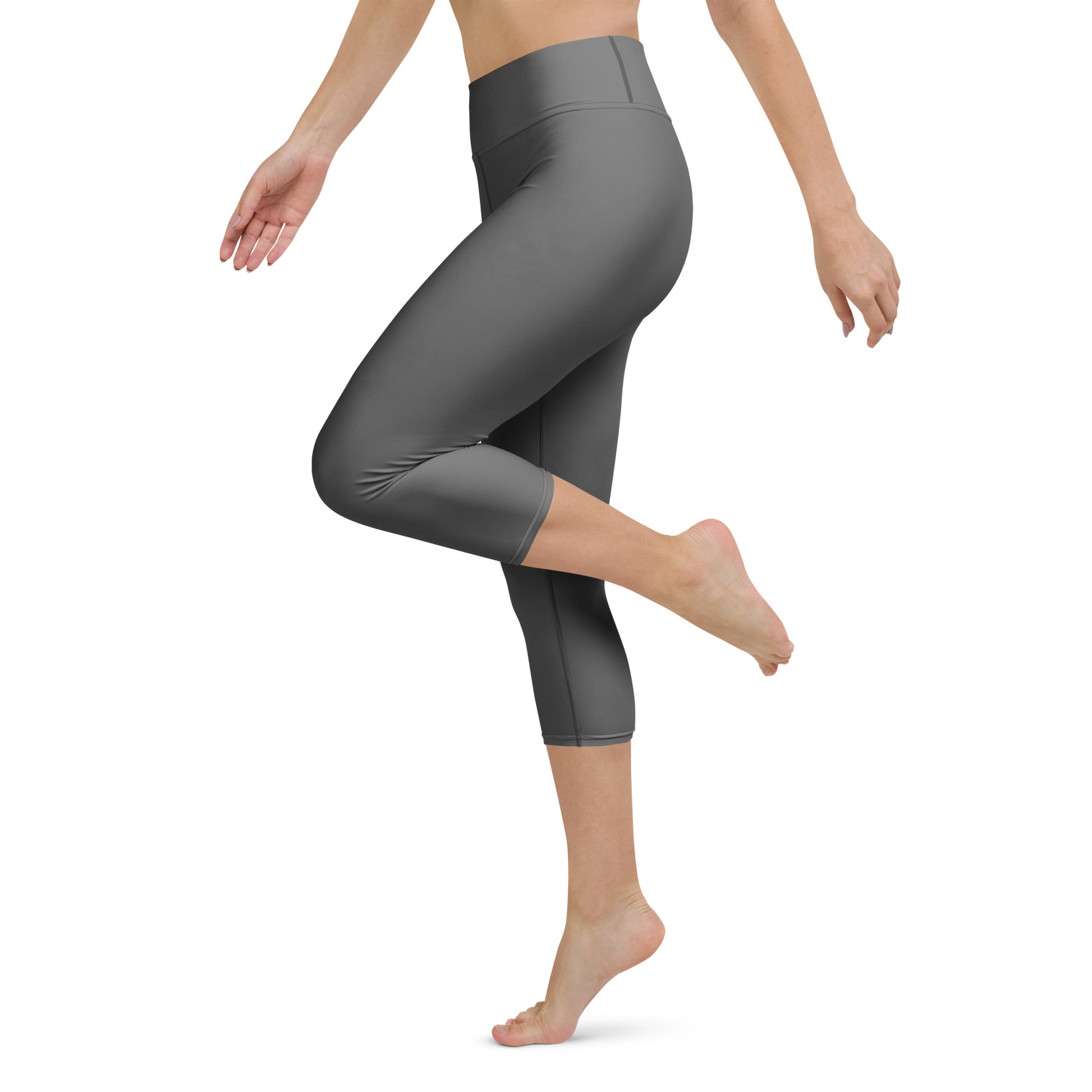 Grey Yoga Capri Leggings - Activewear Well