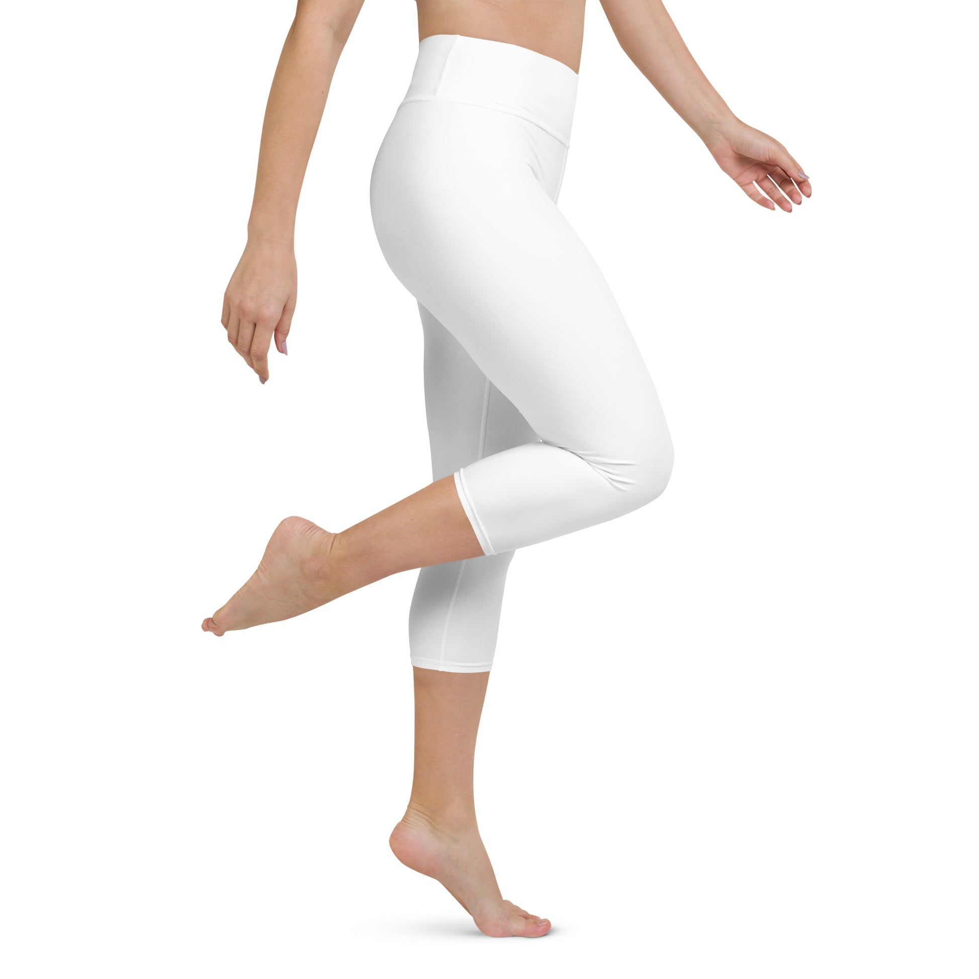 White Yoga Capri Leggings - Activewear Well