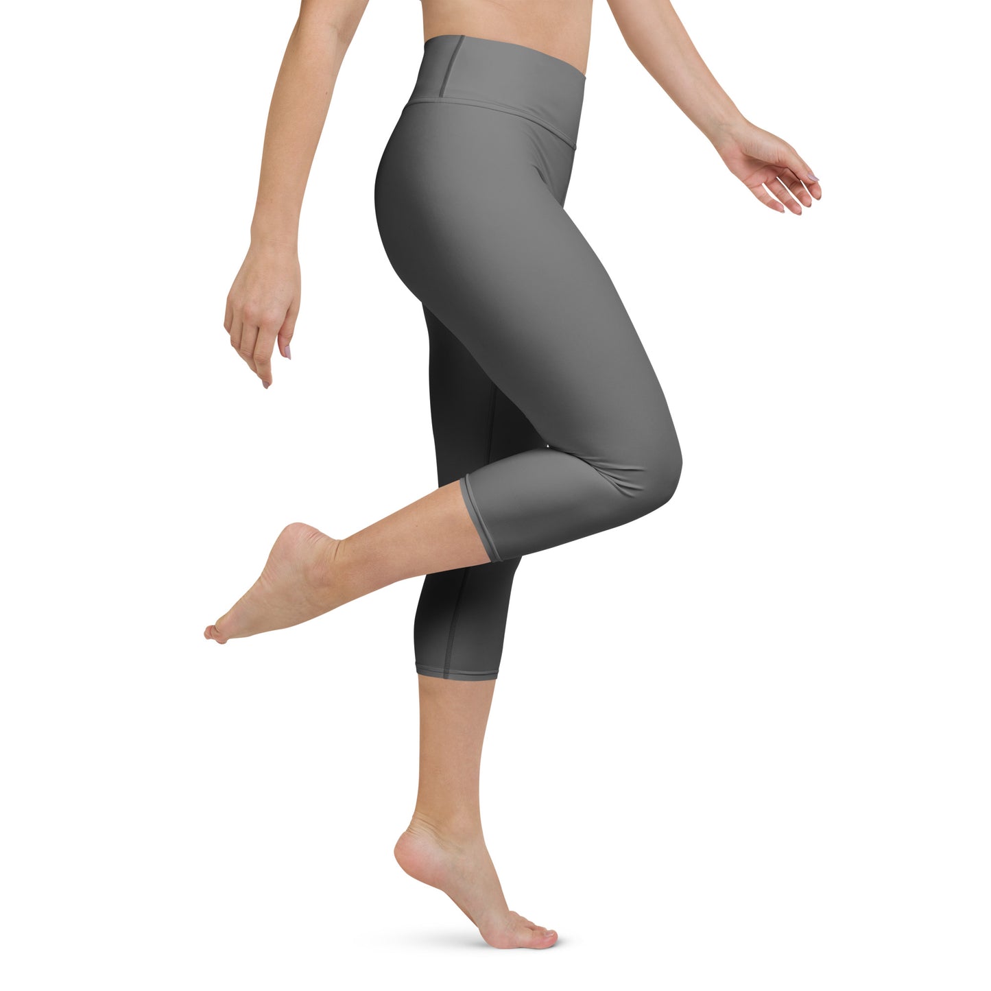 Grey Yoga Capri Leggings - Activewear Well