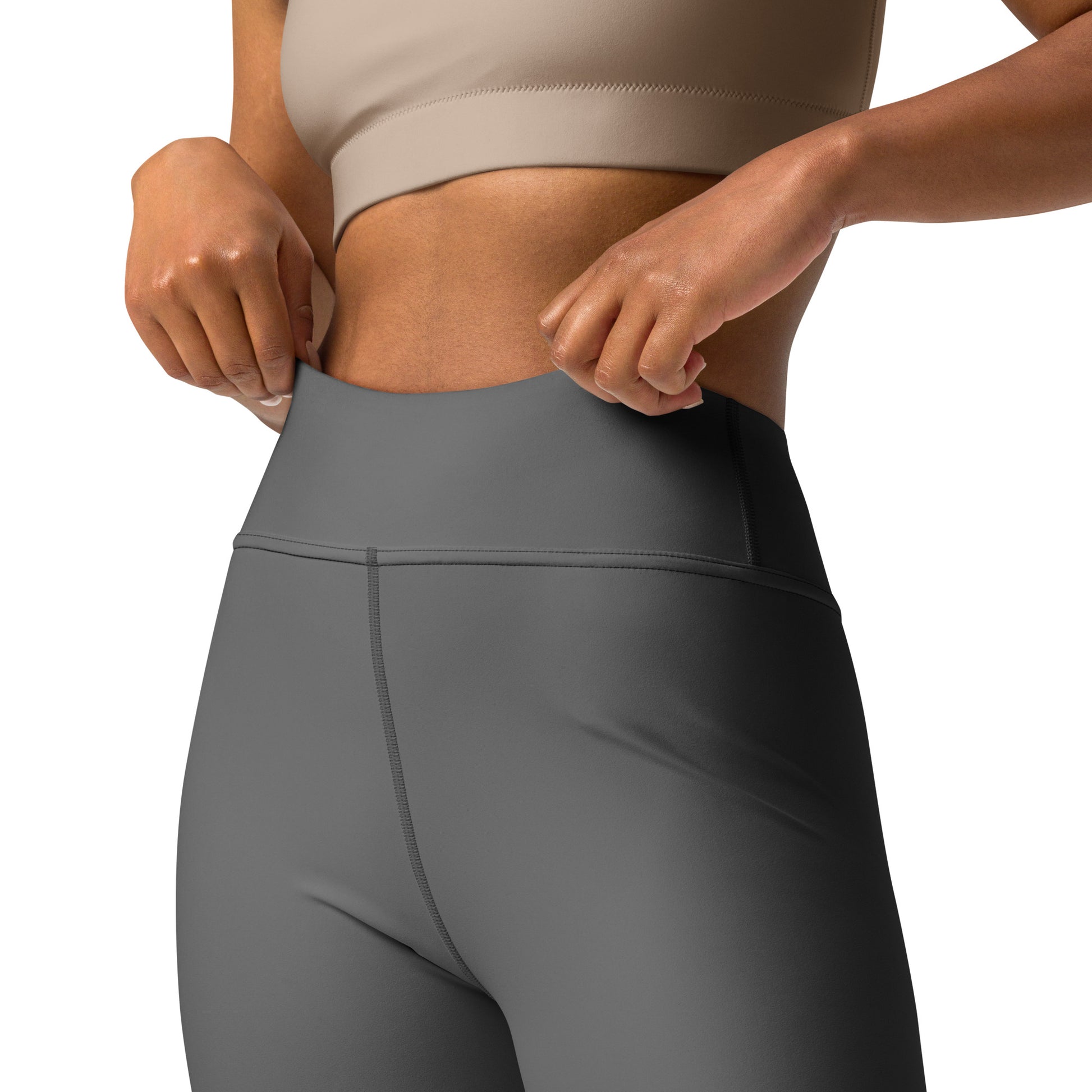 Grey High-Rise Yoga Leggings - Activewear Well