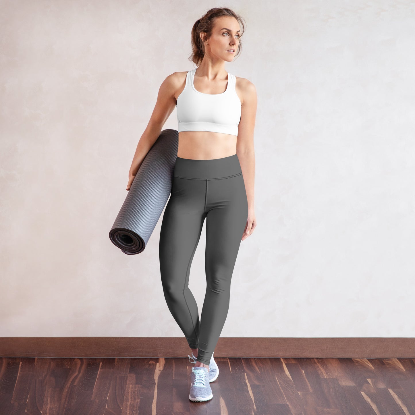 Grey High-Rise Yoga Leggings - Activewear Well
