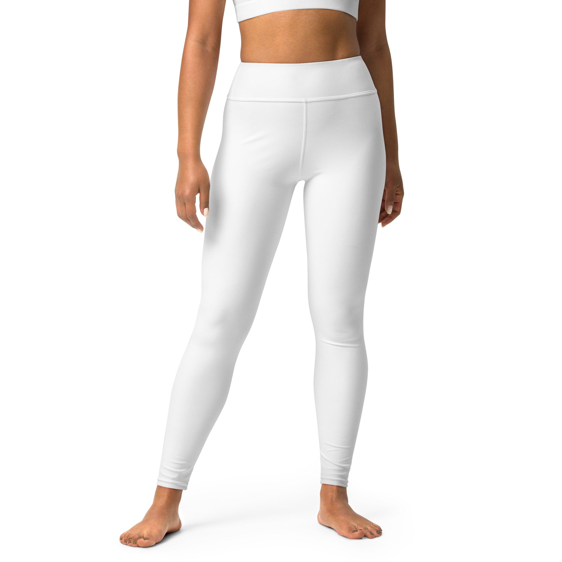 White High-Rise Yoga Leggings - Activewear Well