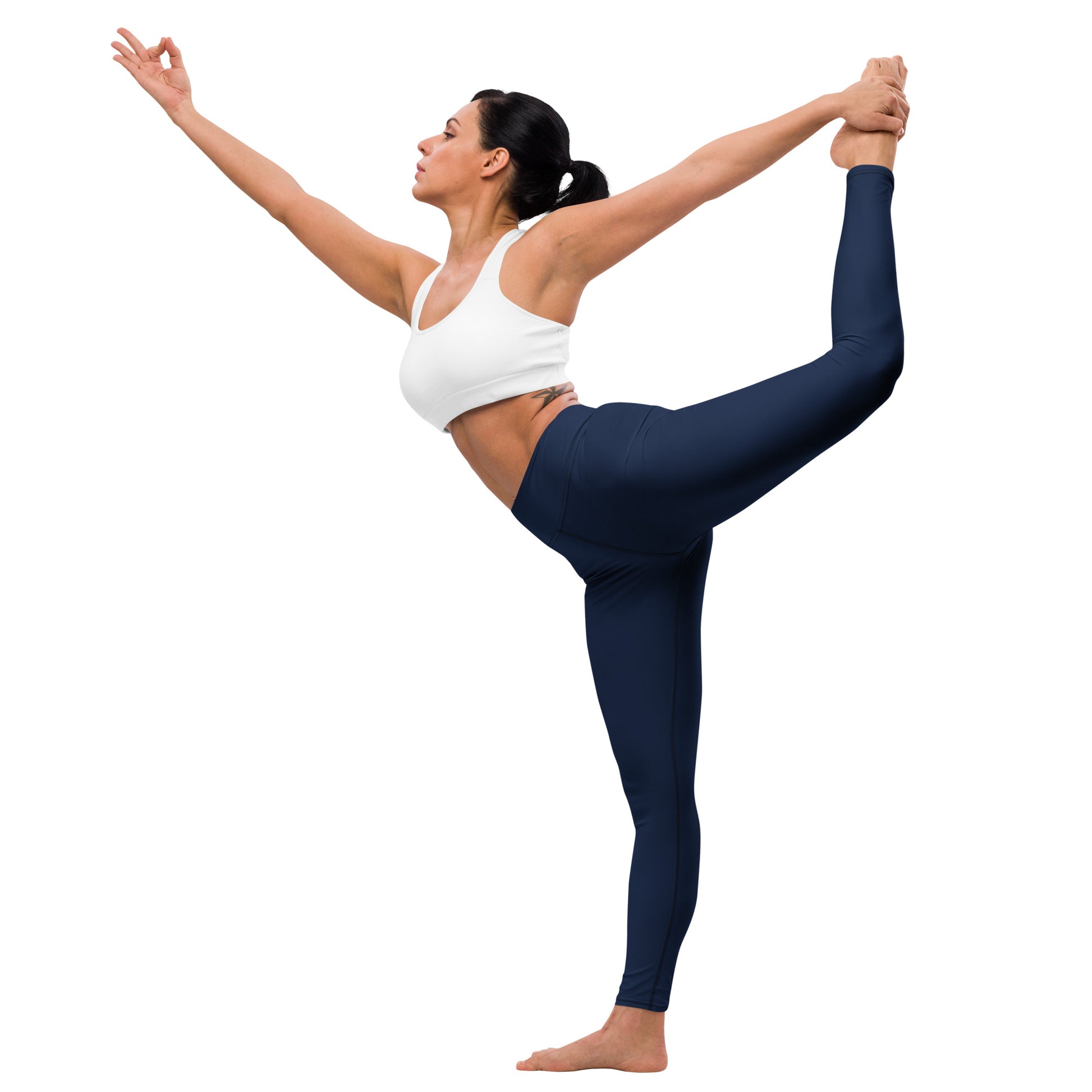 Navy High-Rise Yoga Leggings - Activewear Well