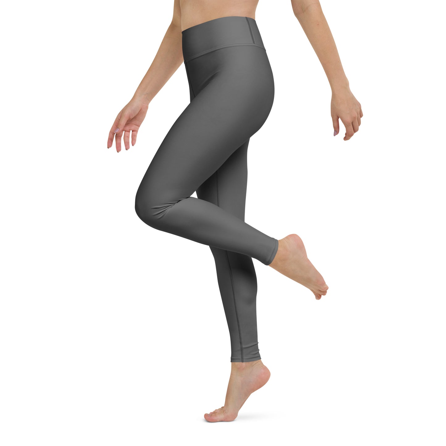 Grey High-Rise Yoga Leggings - Activewear Well