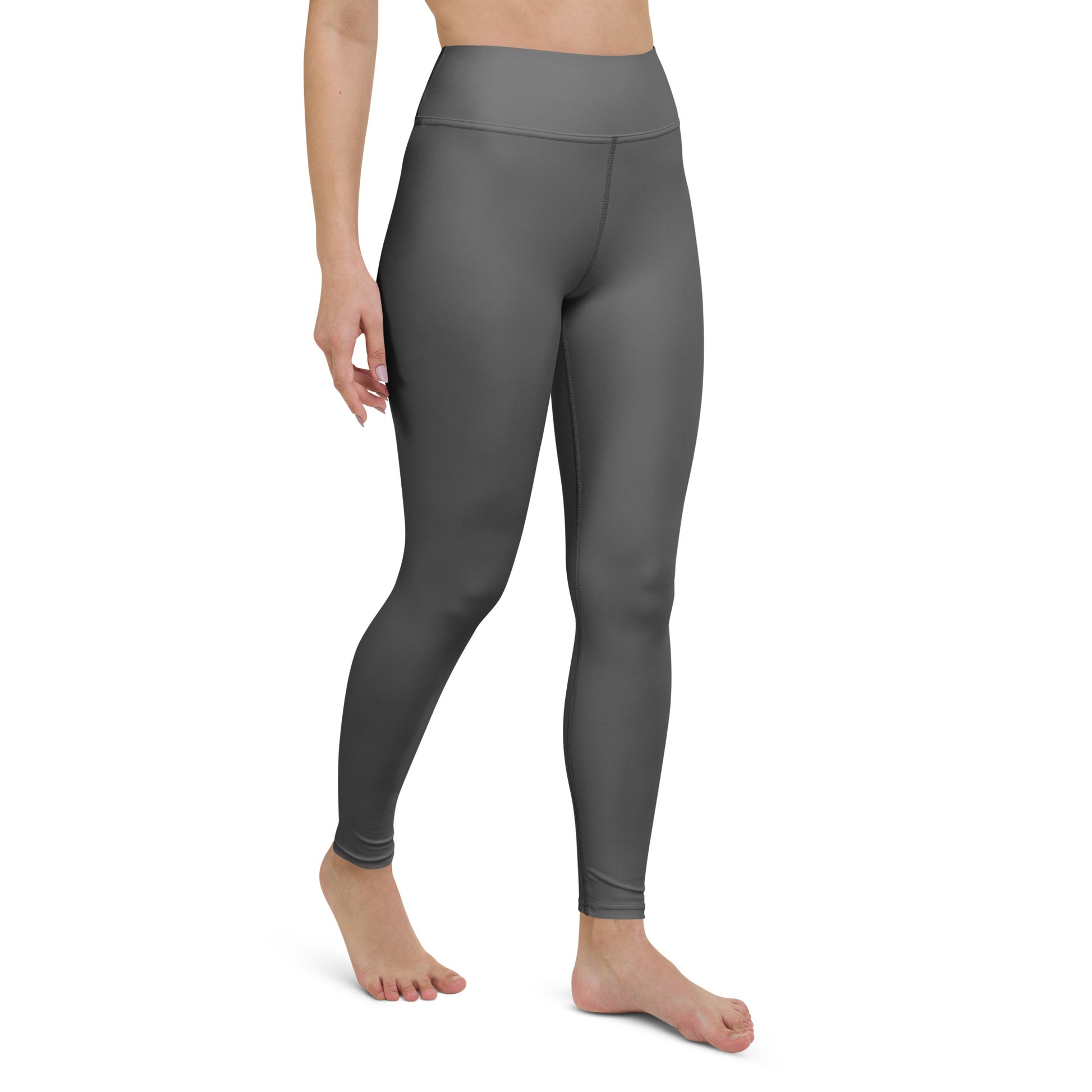 Grey High-Rise Yoga Leggings - Activewear Well