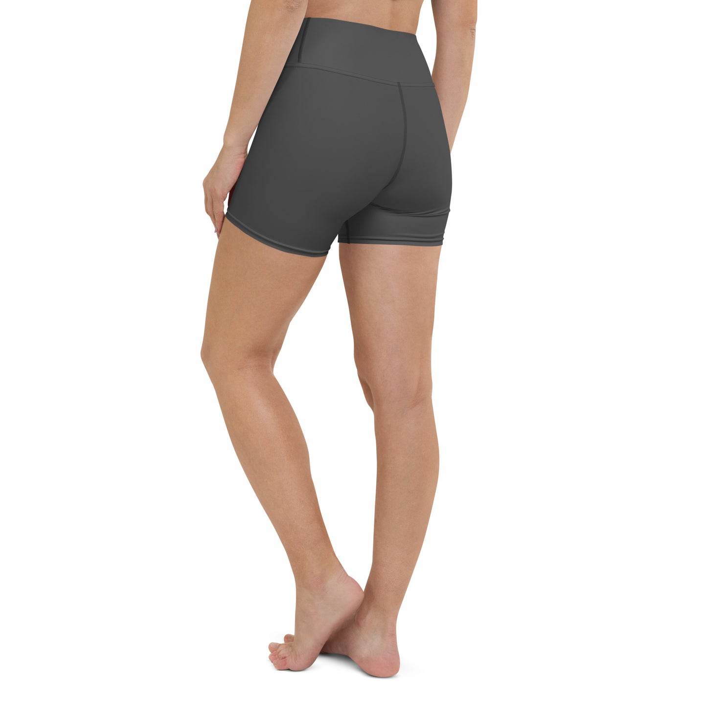 Charcoal High-Rise Yoga Shorts - Activewear Well
