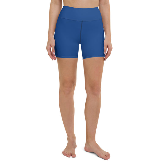 Royal Blue High-Rise Yoga Shorts - Activewear Well