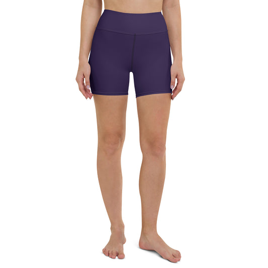 Dark Purple High-Rise Yoga Shorts - Activewear Well