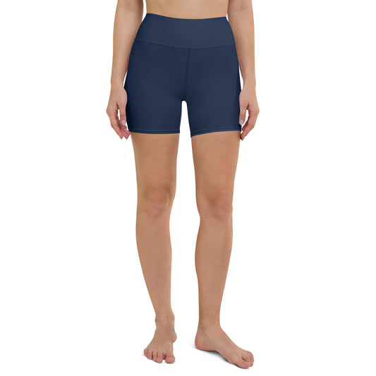 Navy High-Rise Yoga Shorts - Activewear Well