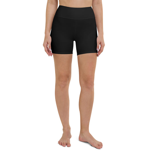 Black High-Rise Yoga Shorts - Activewear Well
