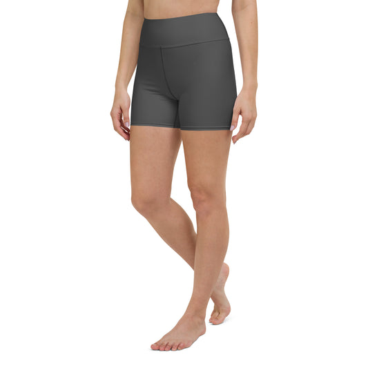 Charcoal High-Rise Yoga Shorts - Activewear Well