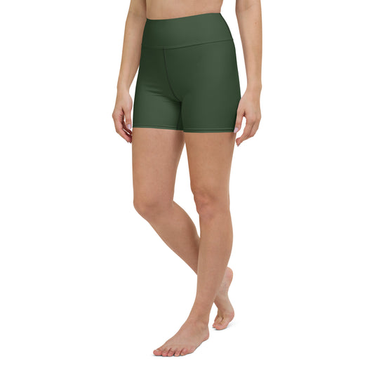 Forest Green High-Rise Yoga Shorts - Activewear Well