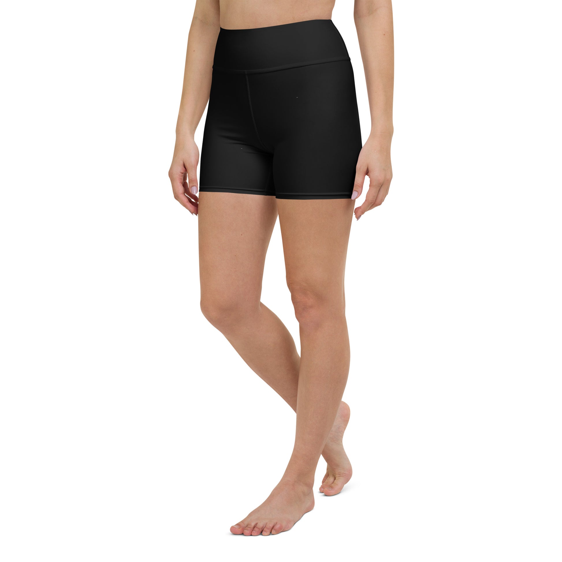 Black High-Rise Yoga Shorts - Activewear Well
