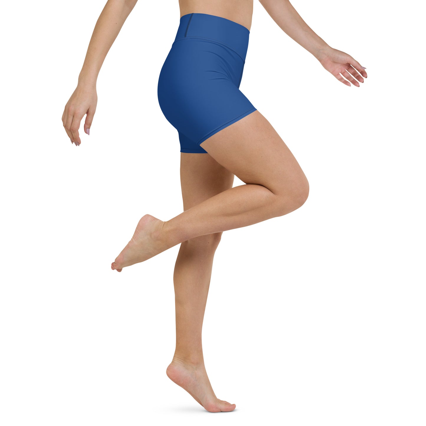 Royal Blue High-Rise Yoga Shorts - Activewear Well
