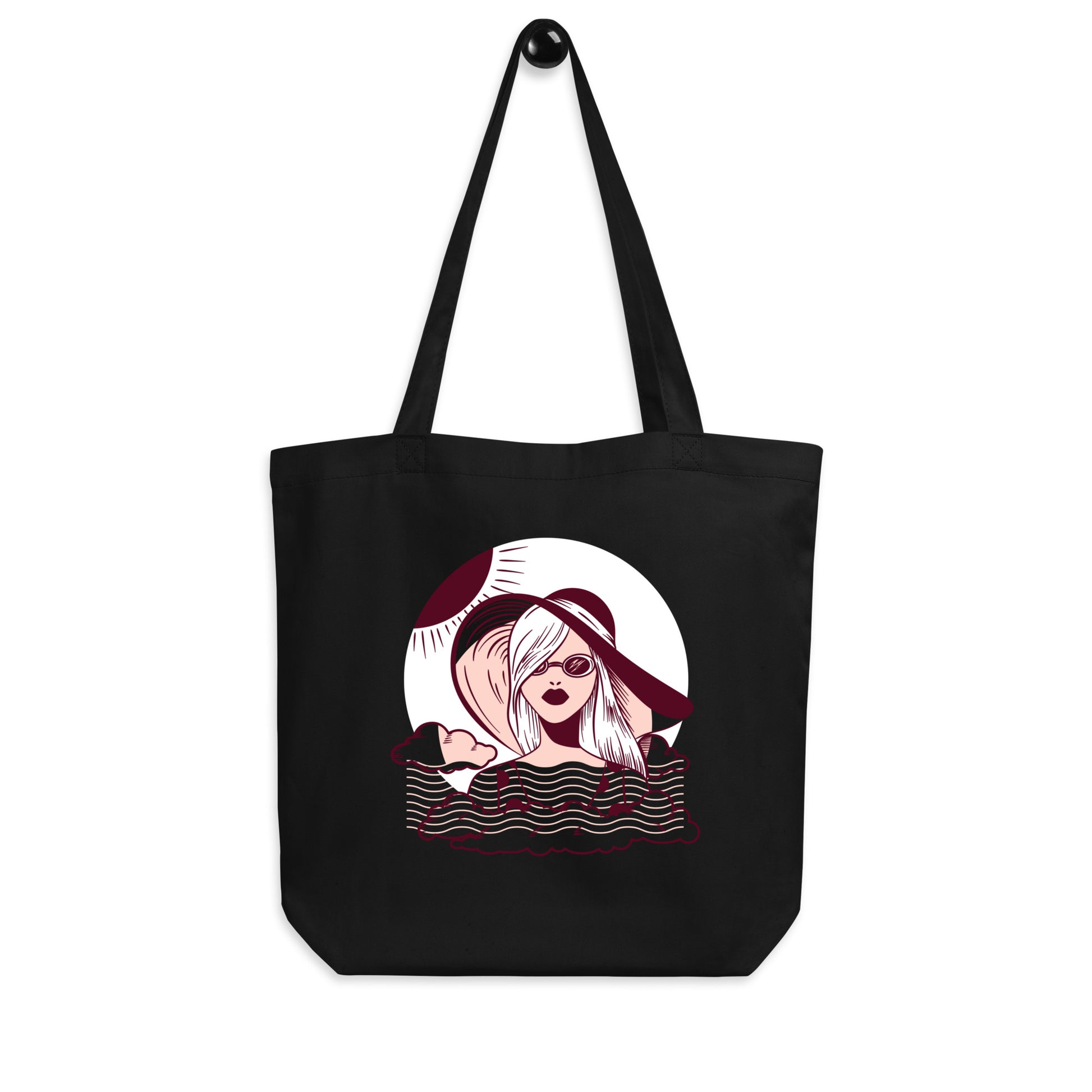 100% Organic Cotton Black Tote Bag - Activewear Well