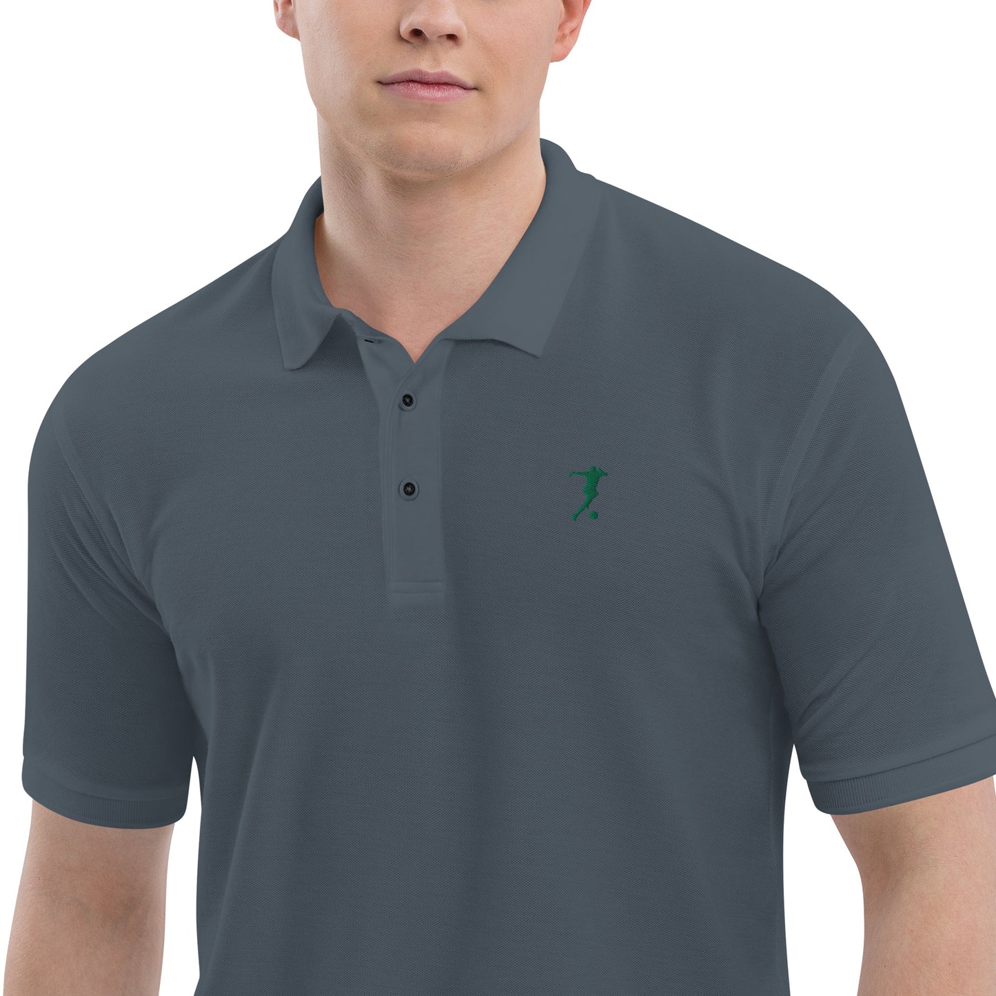 Soccer Player Men's Premium Polo - Activewear Well