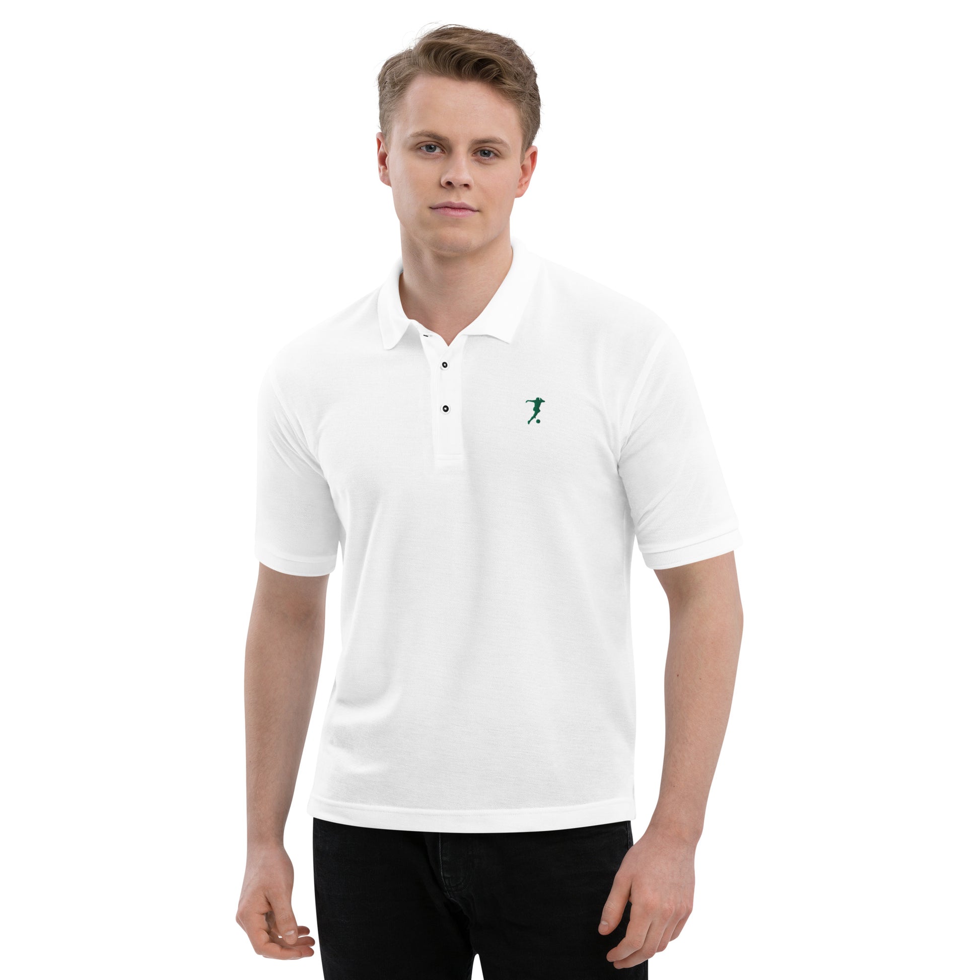 Soccer Player Men's Premium Polo - Activewear Well